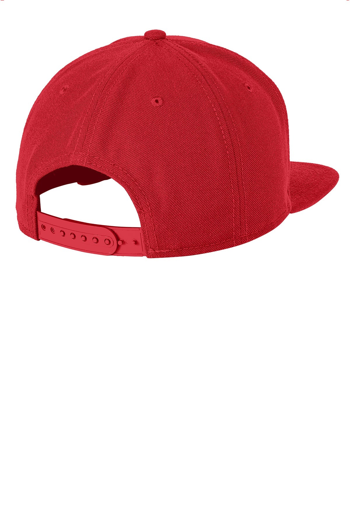 New Era Original Fit Flat Bill Snapback Customized Caps, Scarlet