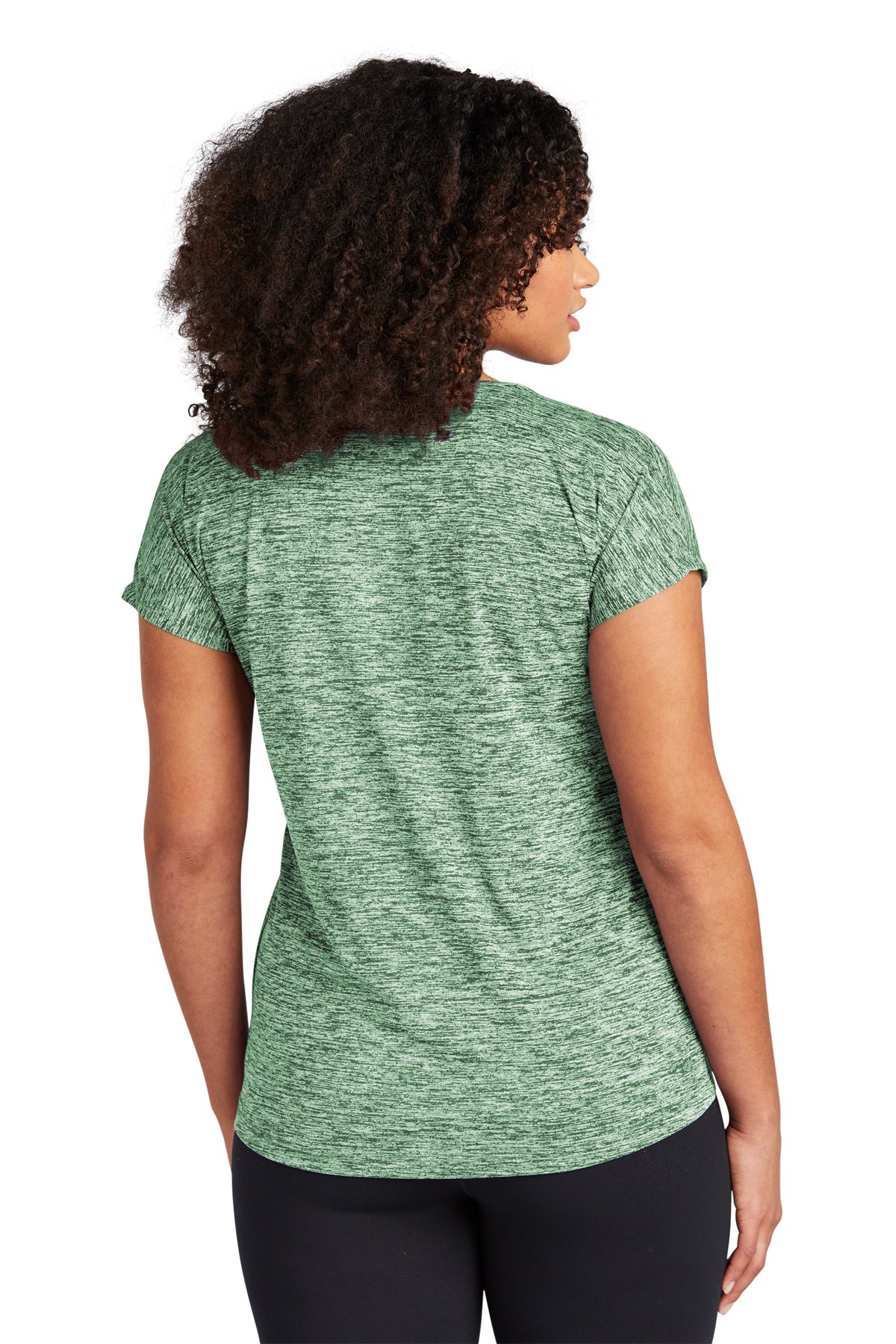 Sport-Tek Ladies PosiCharge Electric Heather Customized Sporty Tee's, Forest Green Electric [AMERILODGE GROUP]
