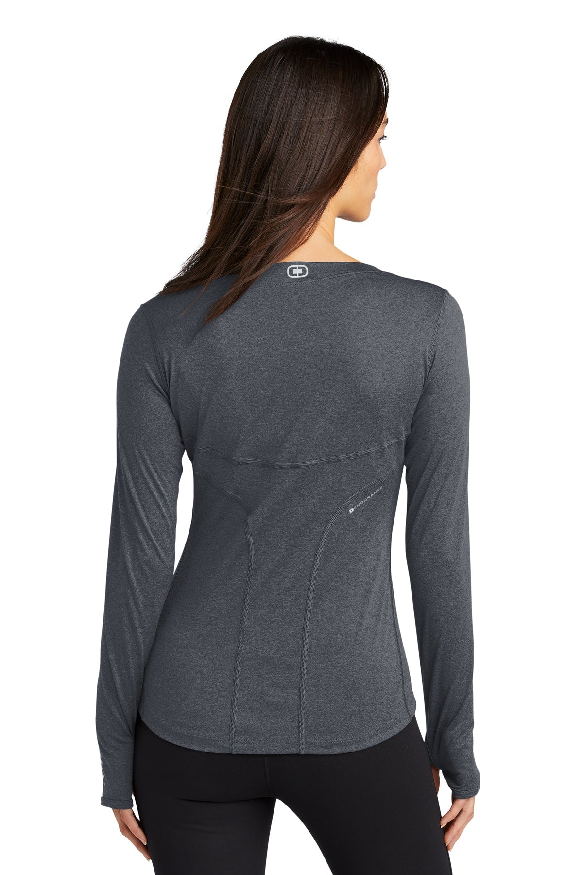 ogio endurance ladies long sleeve pulse crew loe321 gear grey