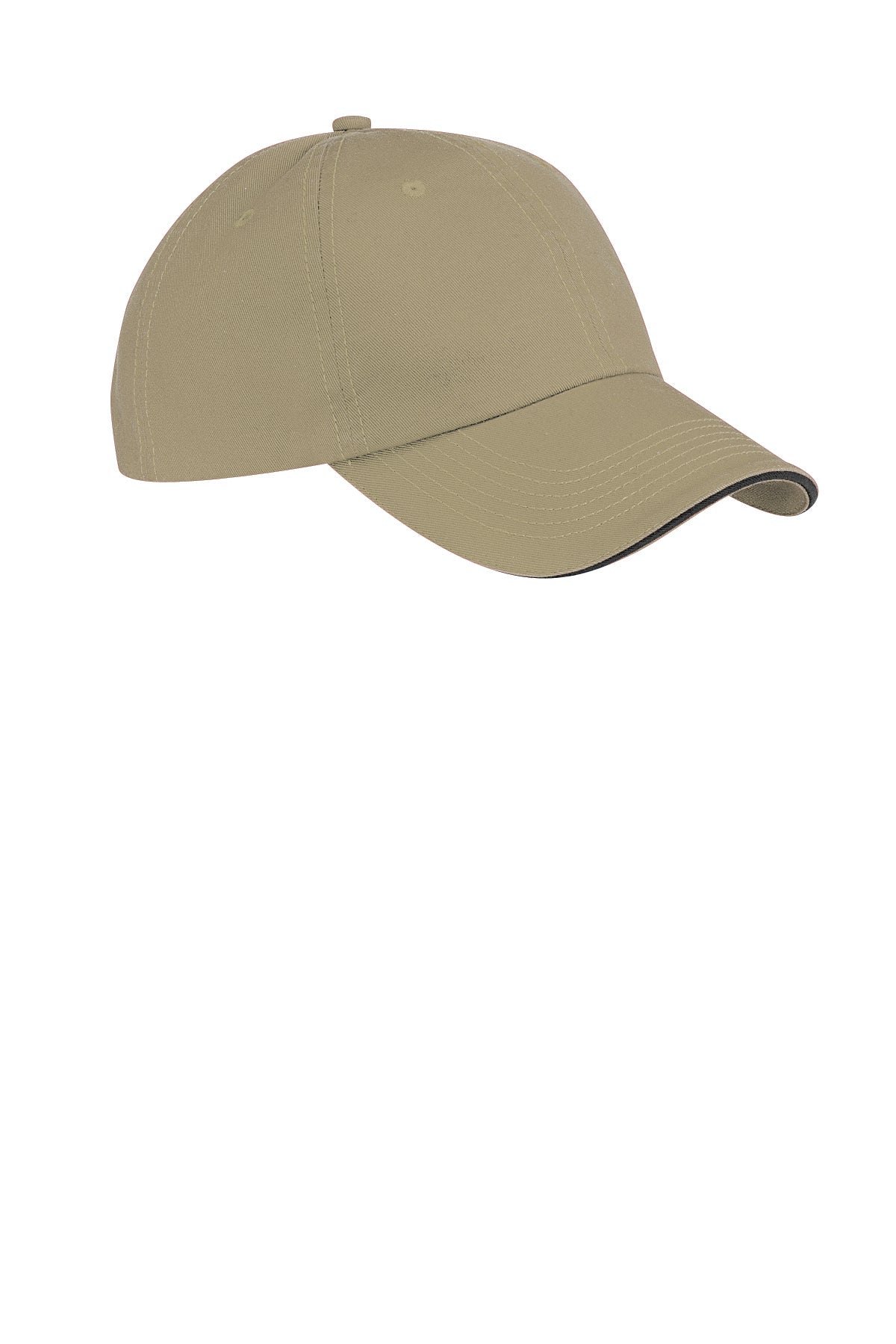 Port Authority Washed Twill Custom Caps, Khaki/Black