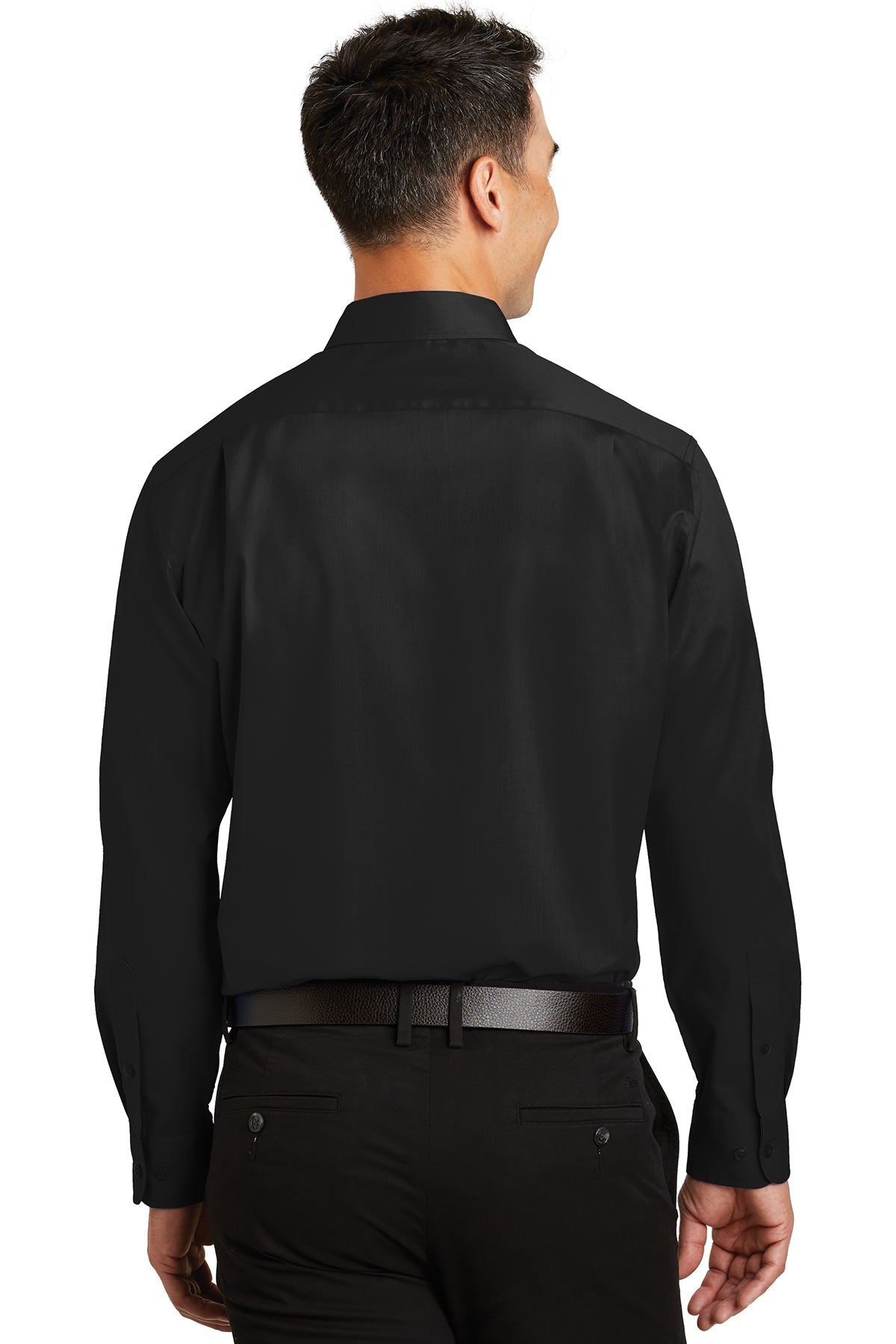 port authority_ts663 _black_company_logo_button downs