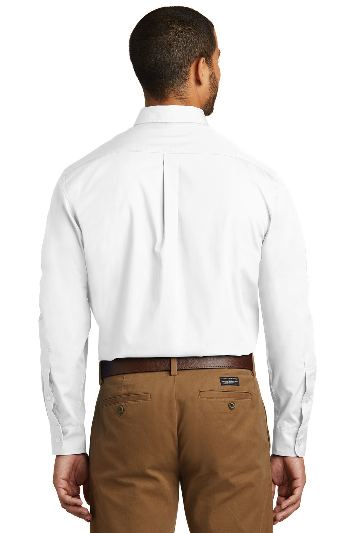 Port Authority Tall Carefree Poplin Custom Shirts, White [Adam Equipment]
