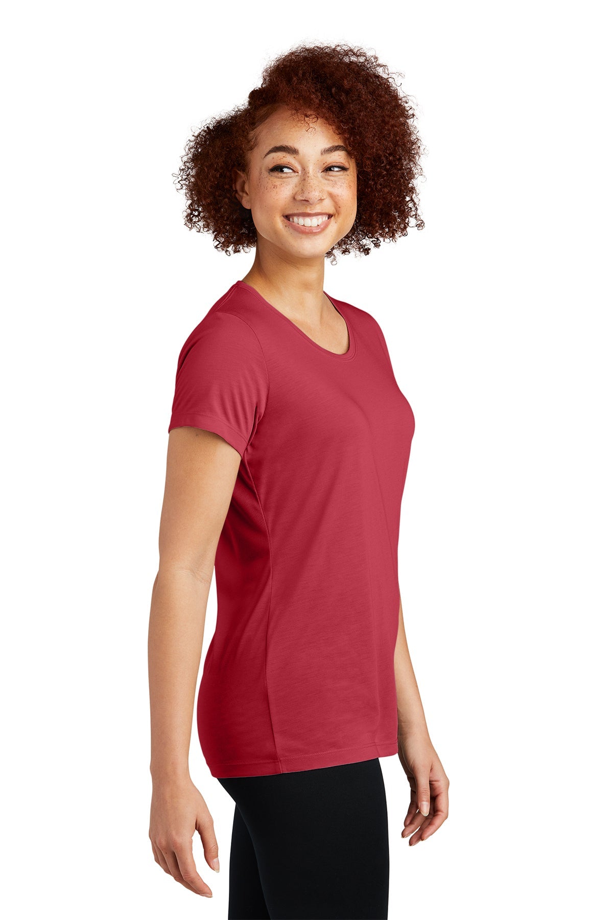 Sport-Tek Ladies PosiCharge Competitor Cotton Touch Scoop Neck Tee