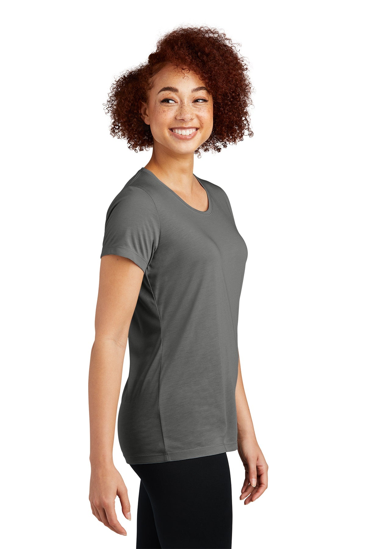 Sport-Tek Ladies PosiCharge Competitor Cotton Touch Scoop Neck Tee