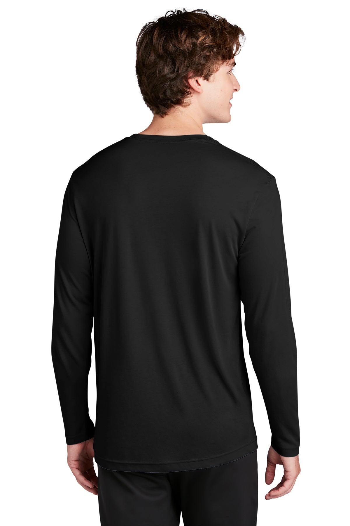 Sport-Tek Long Sleeve PosiCharge Competitor Branded Cotton Touch Tee's, Black [Century Sales and Management]