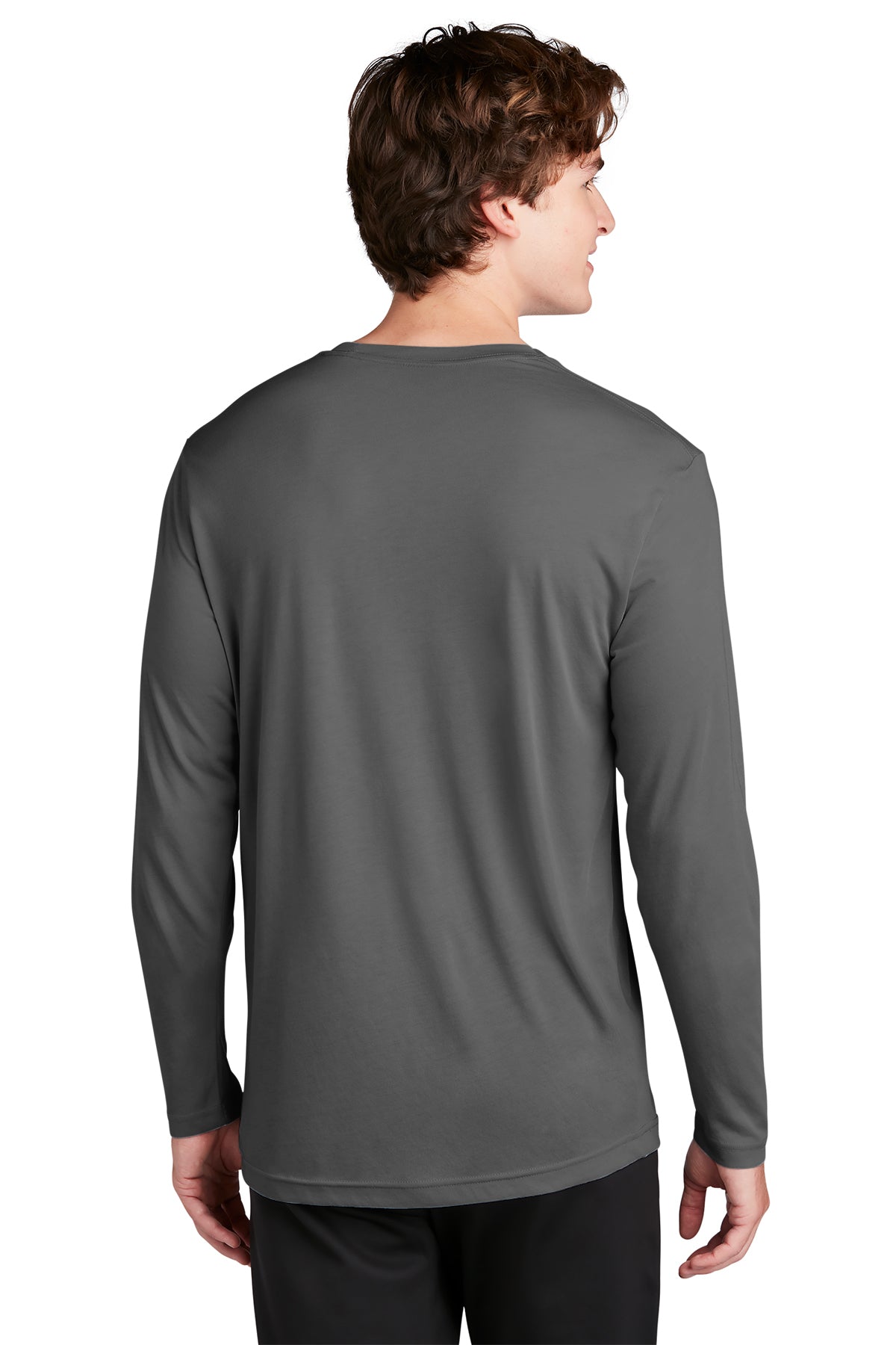 Sport-Tek Long Sleeve PosiCharge Competitor Branded Cotton Touch Tee's, Dark Smoke Grey [Century Sales and Management]