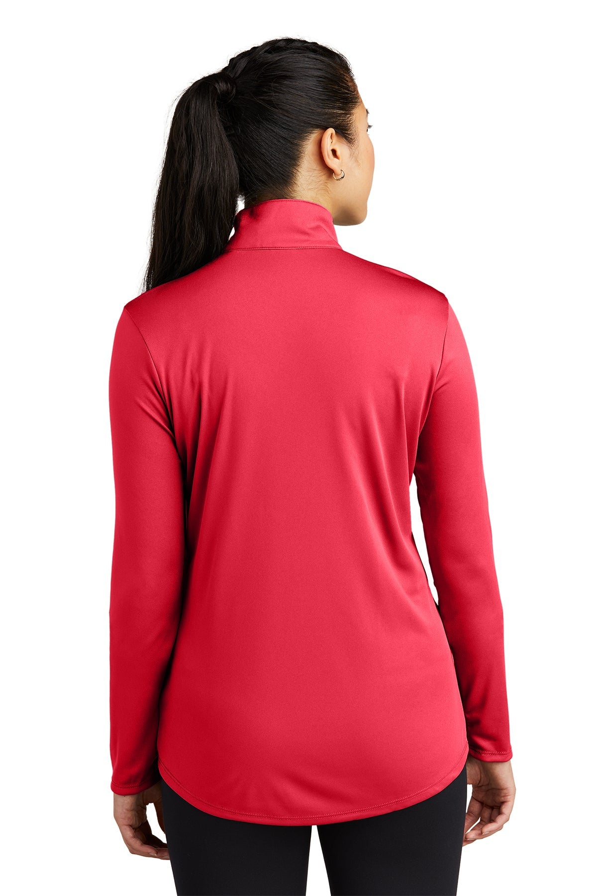 Sport-Tek Ladies PosiCharge Competitor Branded 1/4-Zip Pullovers, True Red [ERES]