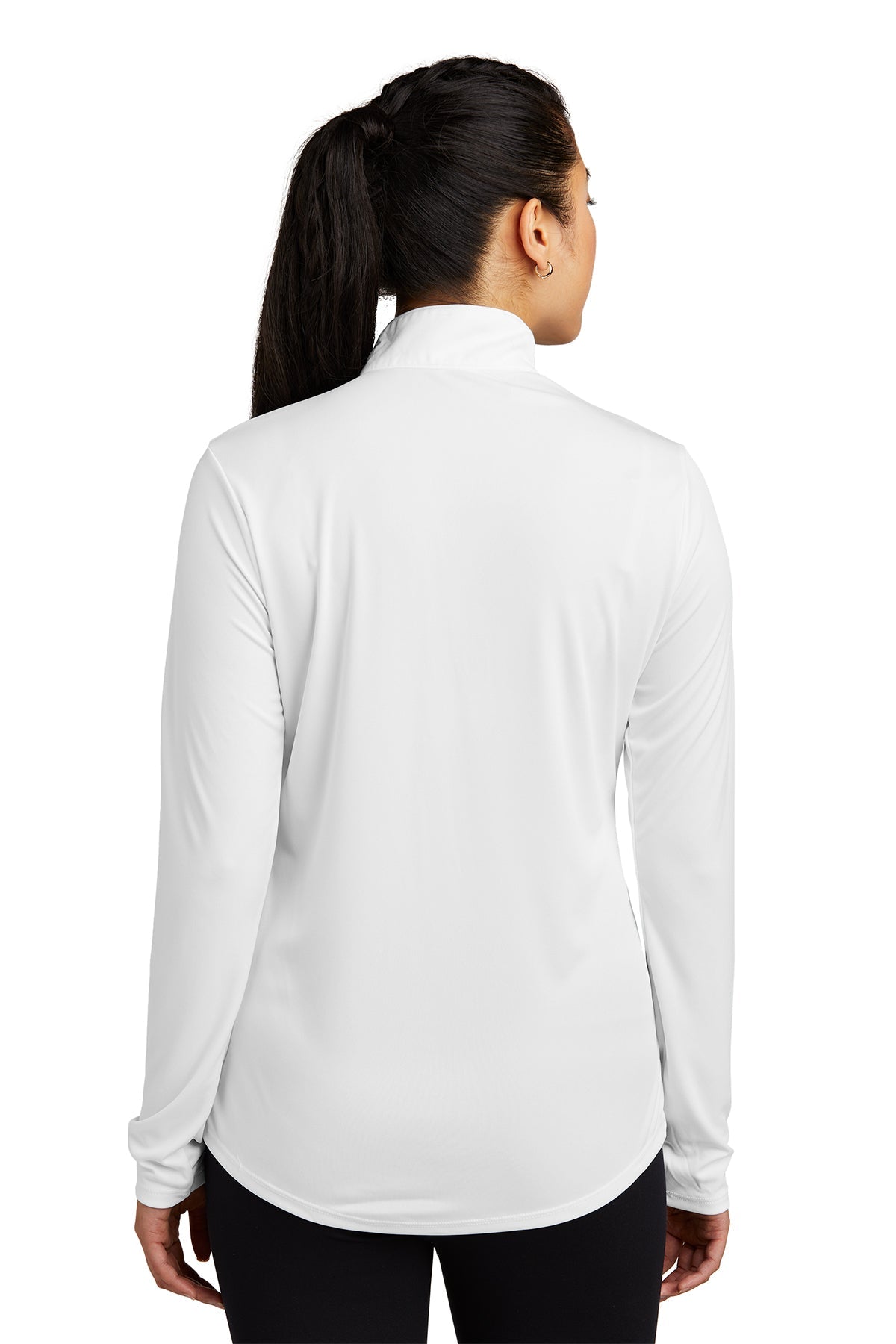 Sport-Tek Ladies PosiCharge Competitor Branded 1/4-Zip Pullovers, White [ERES]