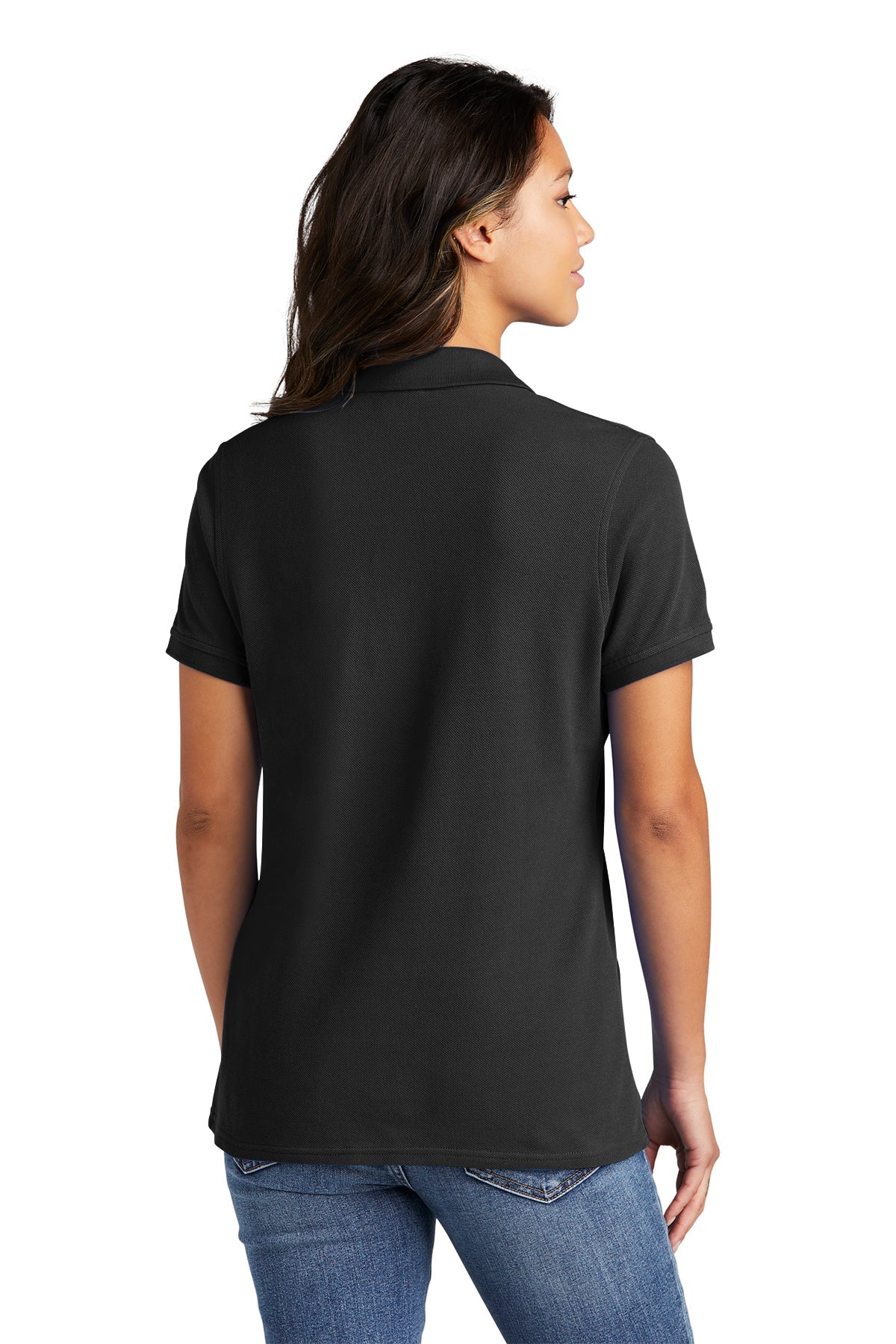 Port & Company Ladies Ring Spun Customized Polos, Jet Black [Adam Equipment]