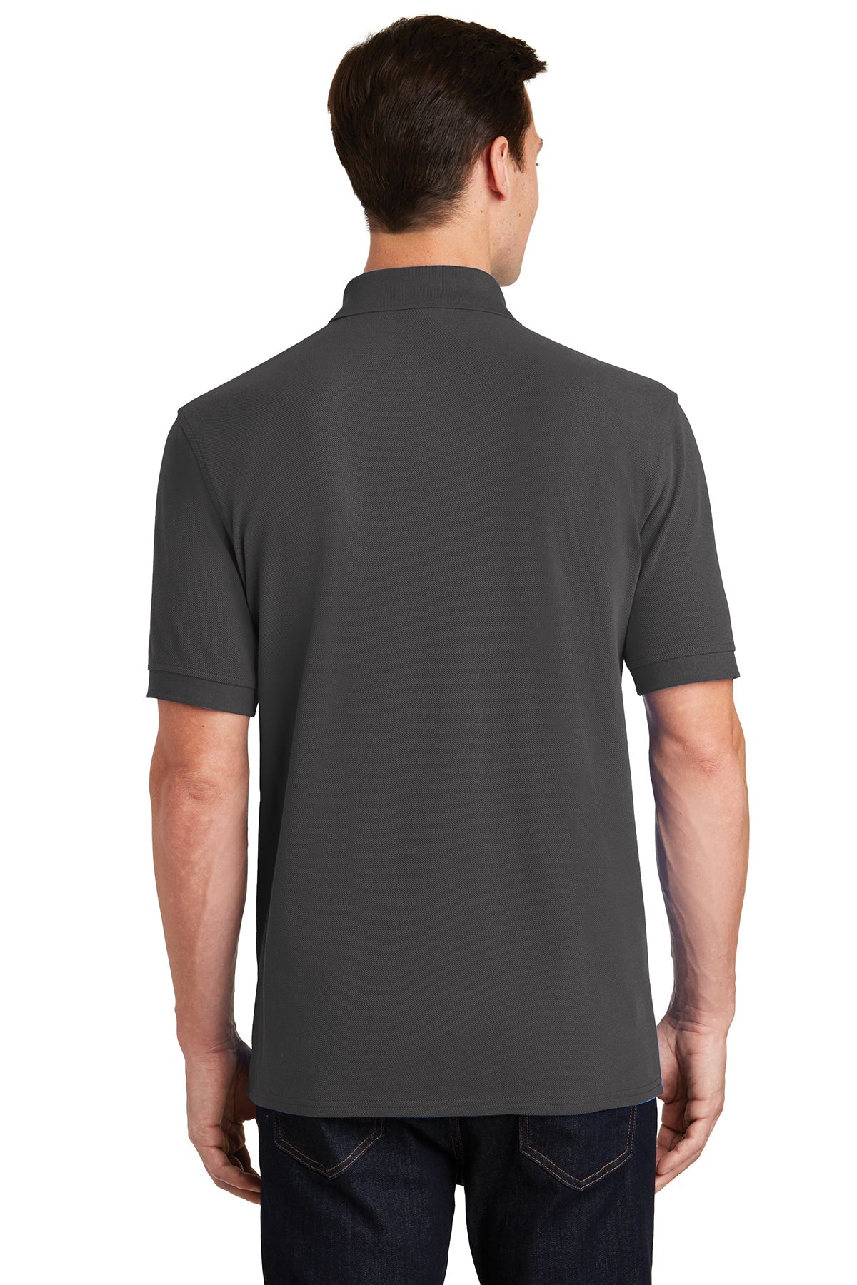 Port & Company Ring Spun Customized Polos, Charcoal [Adam Equipment]