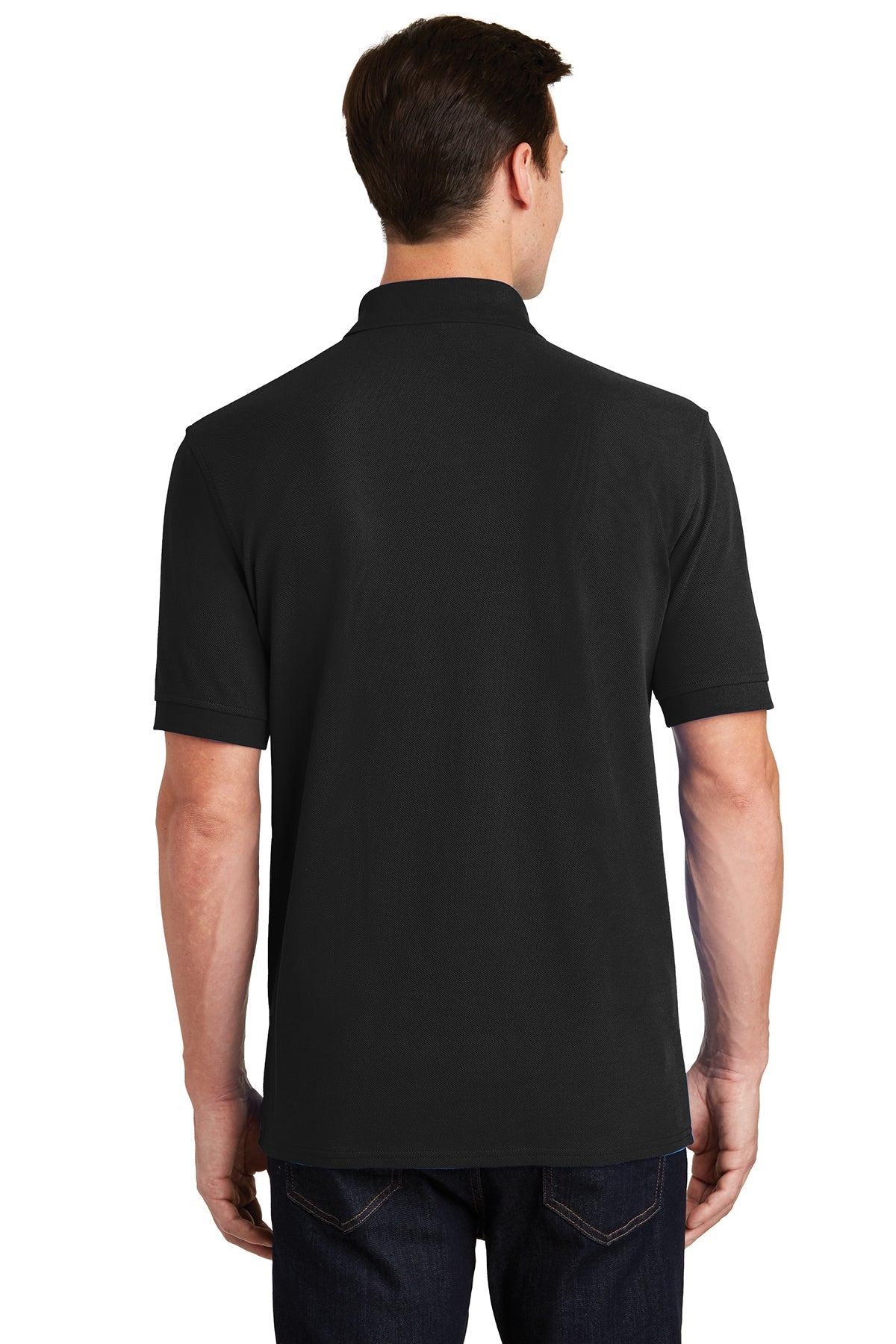 Port & Company Ring Spun Customized Polos, Jet Black [Adam Equipment]
