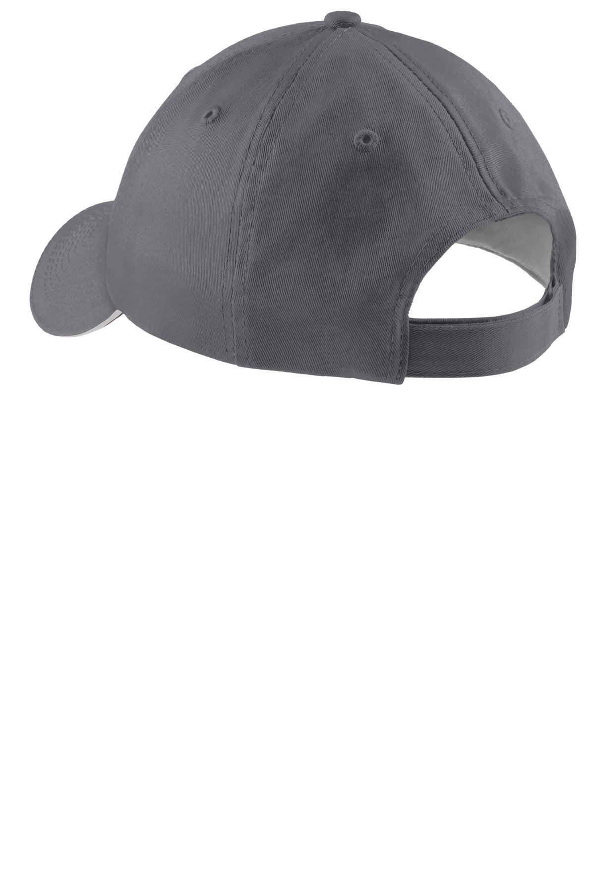 Port Authority Sandwich Bill Custom Caps, Charcoal/ White