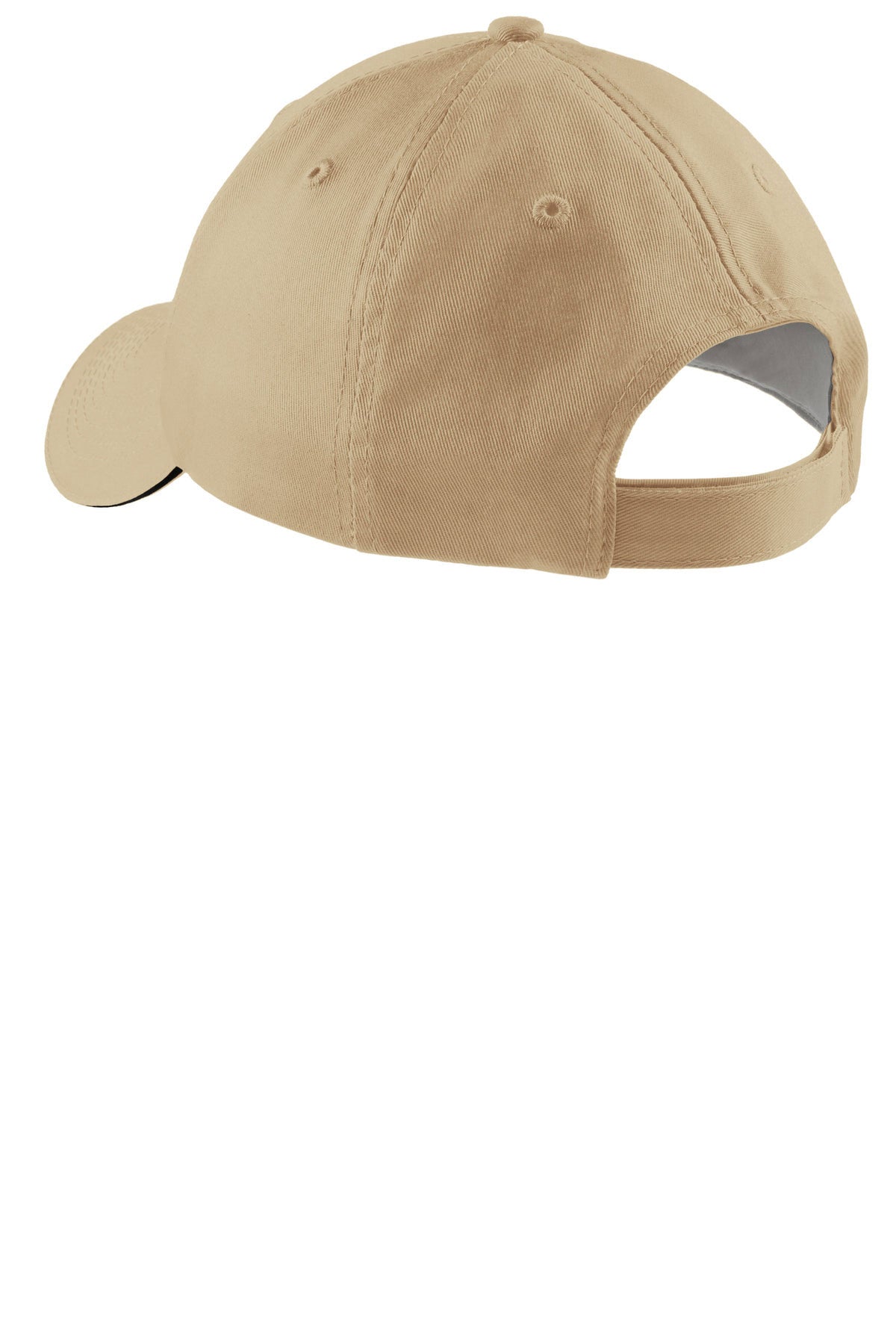 Port Authority Sandwich Bill Branded Caps, Stone/Black