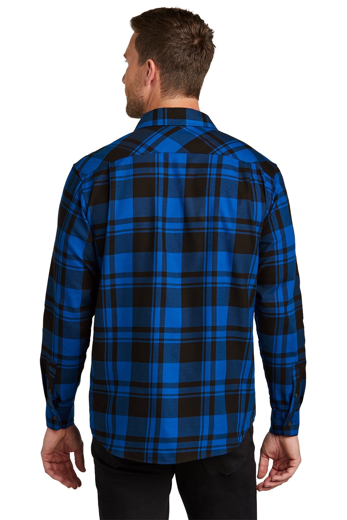 port authority_w668 _royal/ black_company_logo_button downs