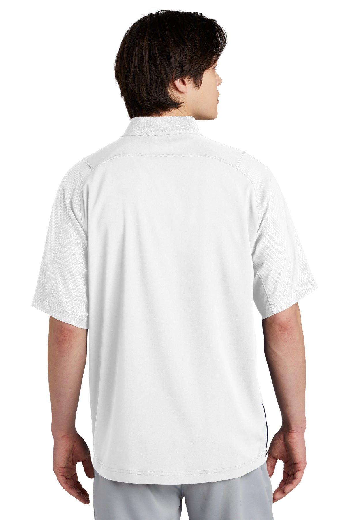 New Era Cage Short Sleeve Custom Quarter Zips, White