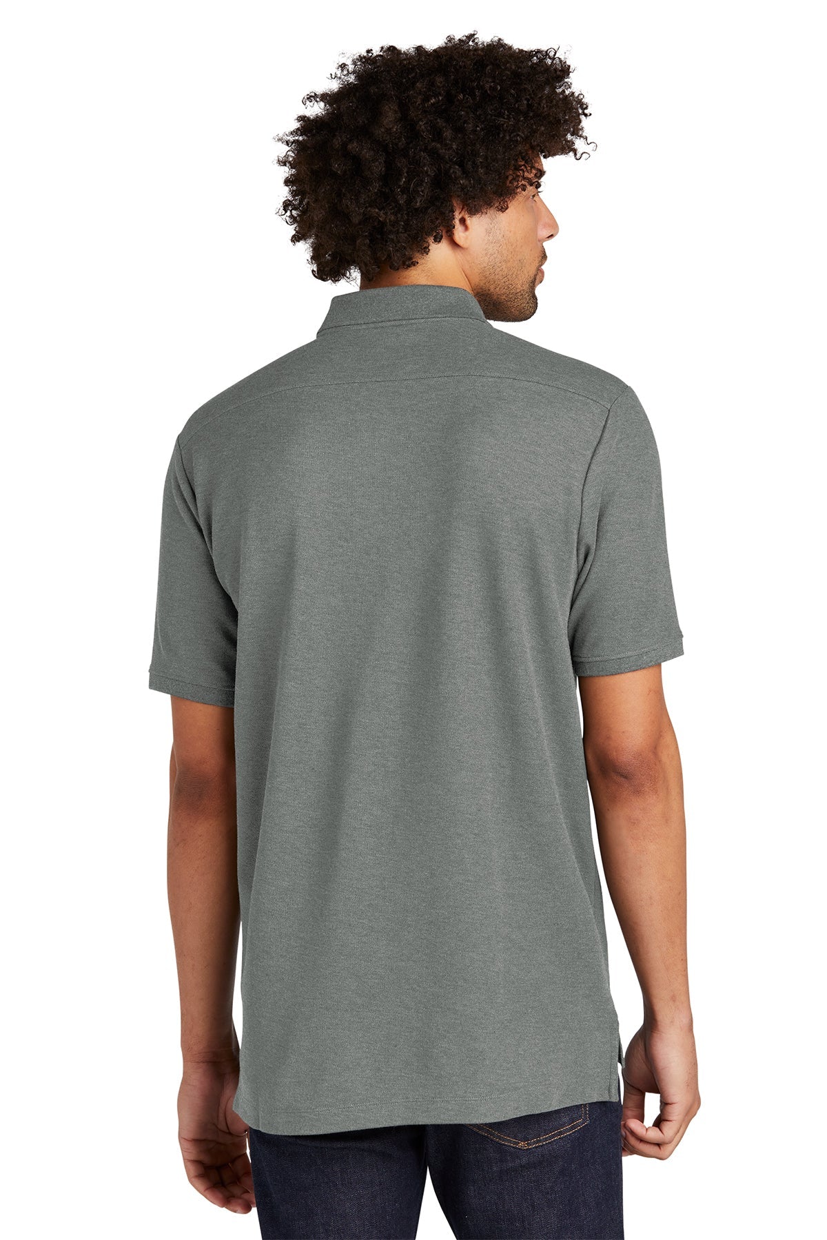 new era_nea300 _graphite heather_company_logo_polos