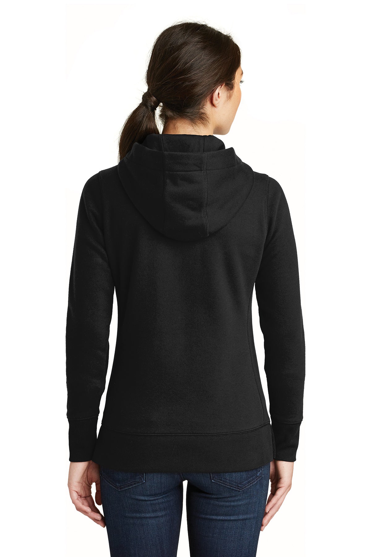 New Era Ladies French Terry Custom Zip Hoodies, Black