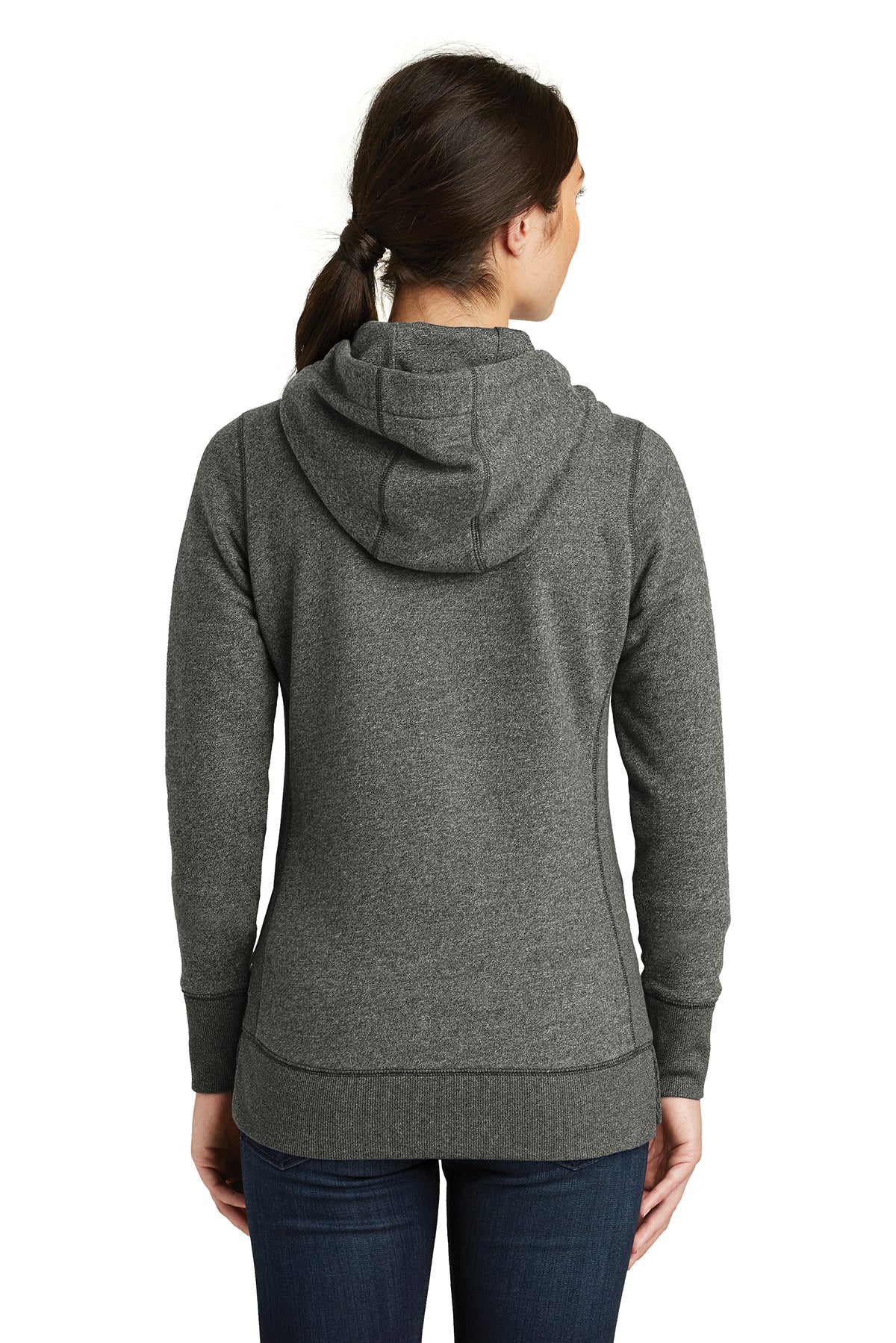 New Era Ladies French Terry Custom Zip Hoodies, Black Twist