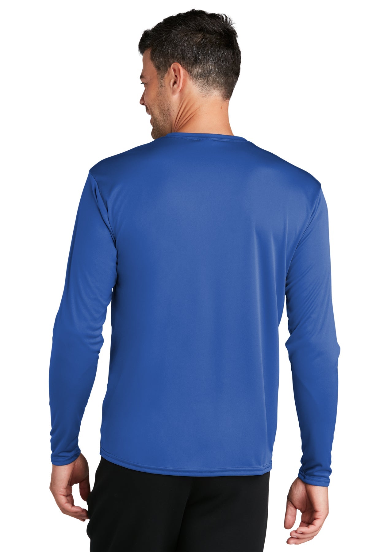 Port & Company Long Sleeve Performance Customized Tee's, Royal
