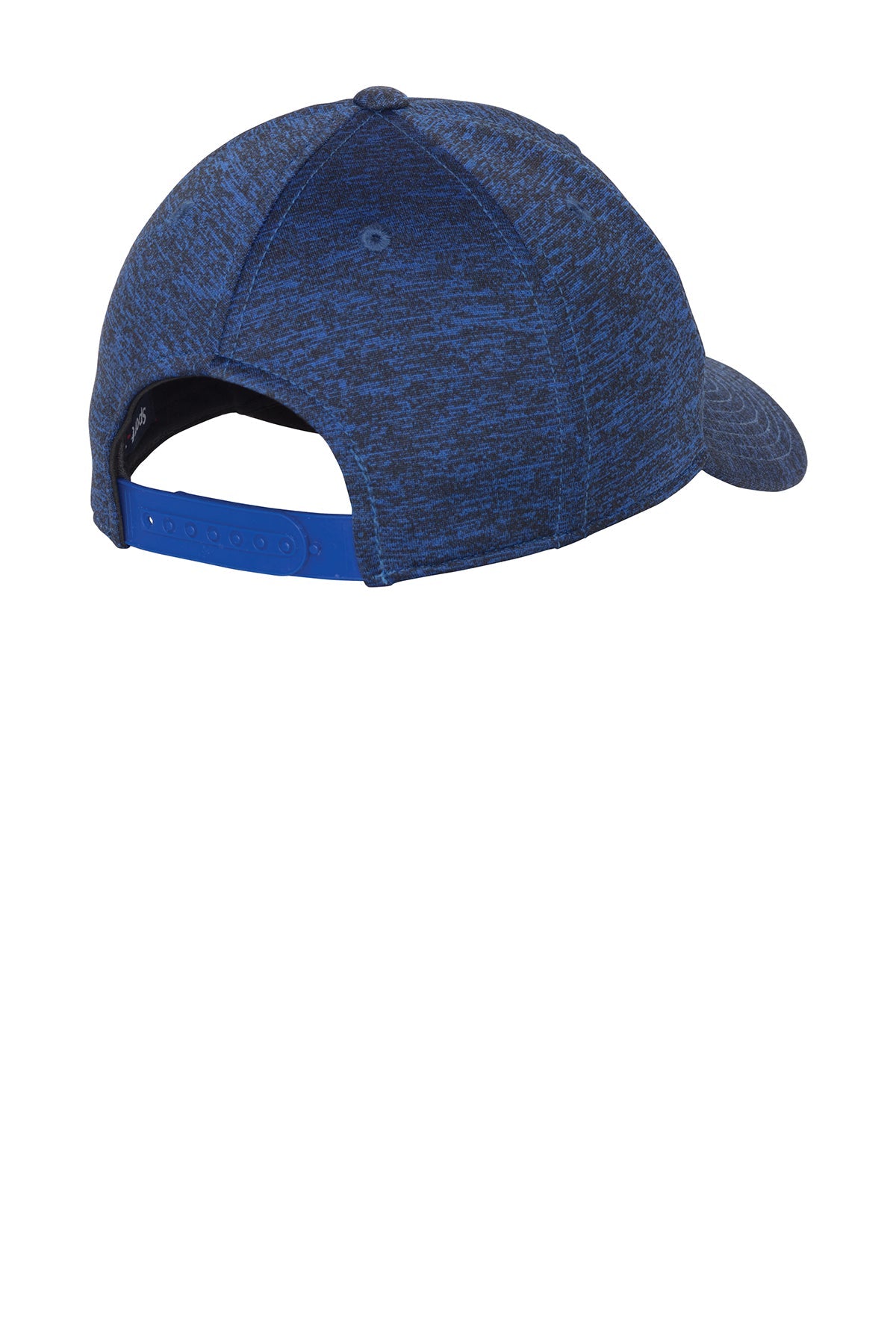 Sport-Tek PosiCharge Customized Electric Heather Caps, Dark Royal- Black Electric