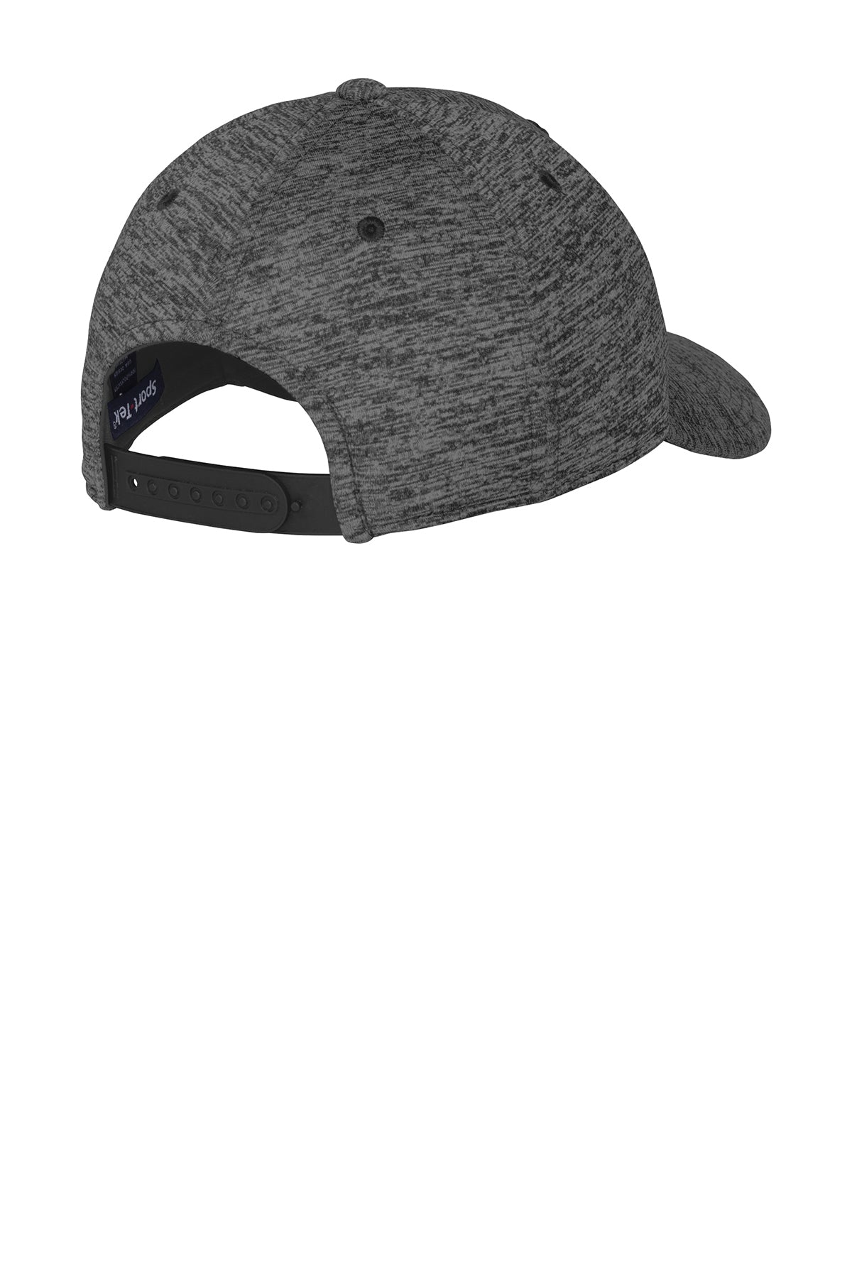 Sport-Tek PosiCharge Branded Electric Heather Caps, Grey-Black Electric