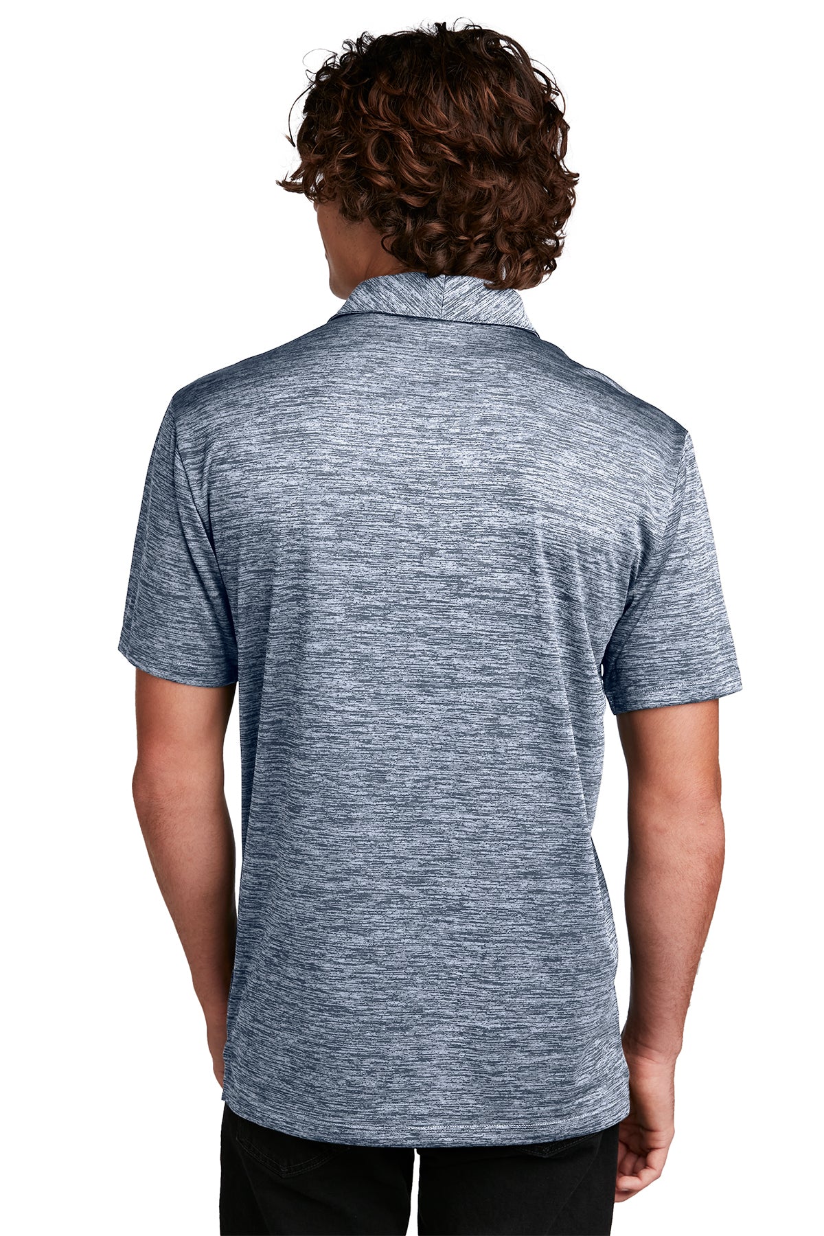 Sport-Tek PosiCharge Custom Electric Heather Polos, True Navy Electric