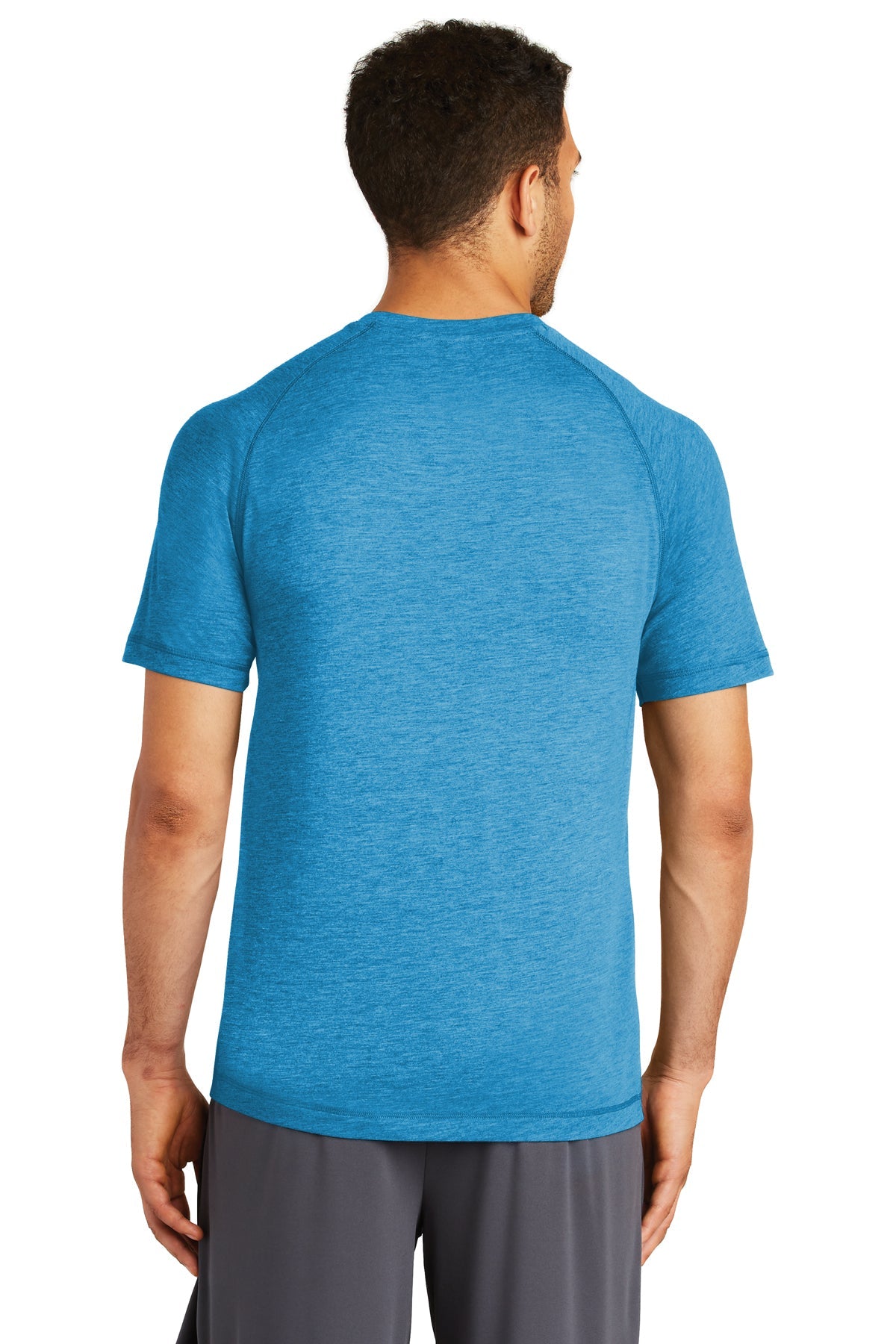 Sport-Tek PosiCharge Tri Blend Customized Wicking Raglan Tee's, Pond Blue Heather