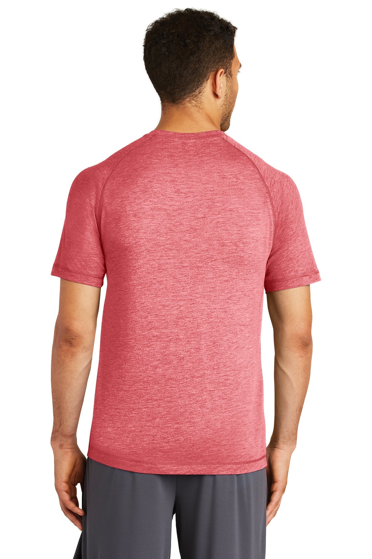 Sport-Tek PosiCharge Tri Blend Branded Wicking Raglan Tee's, True Red Heather