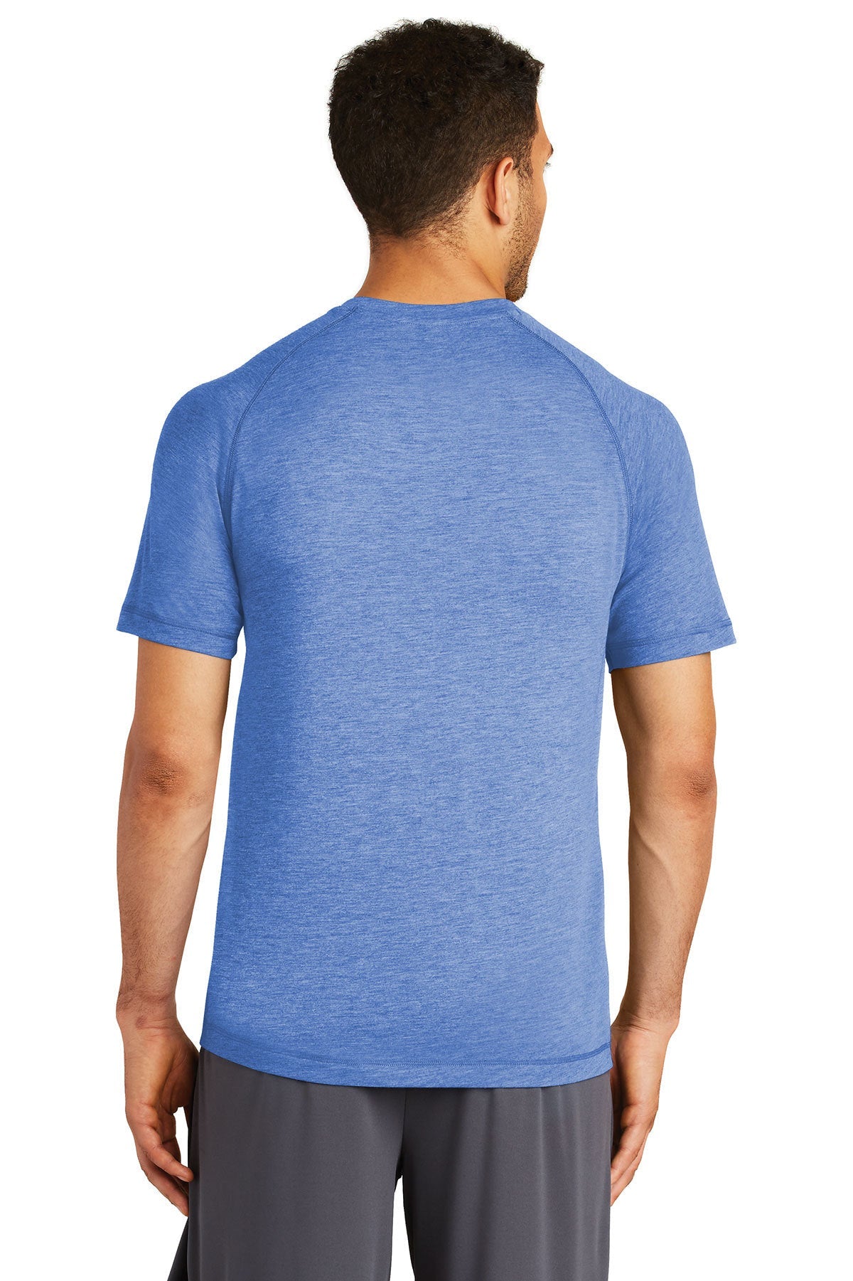 Sport-Tek PosiCharge Tri Blend Branded Wicking Raglan Tee's, True Royal Heather