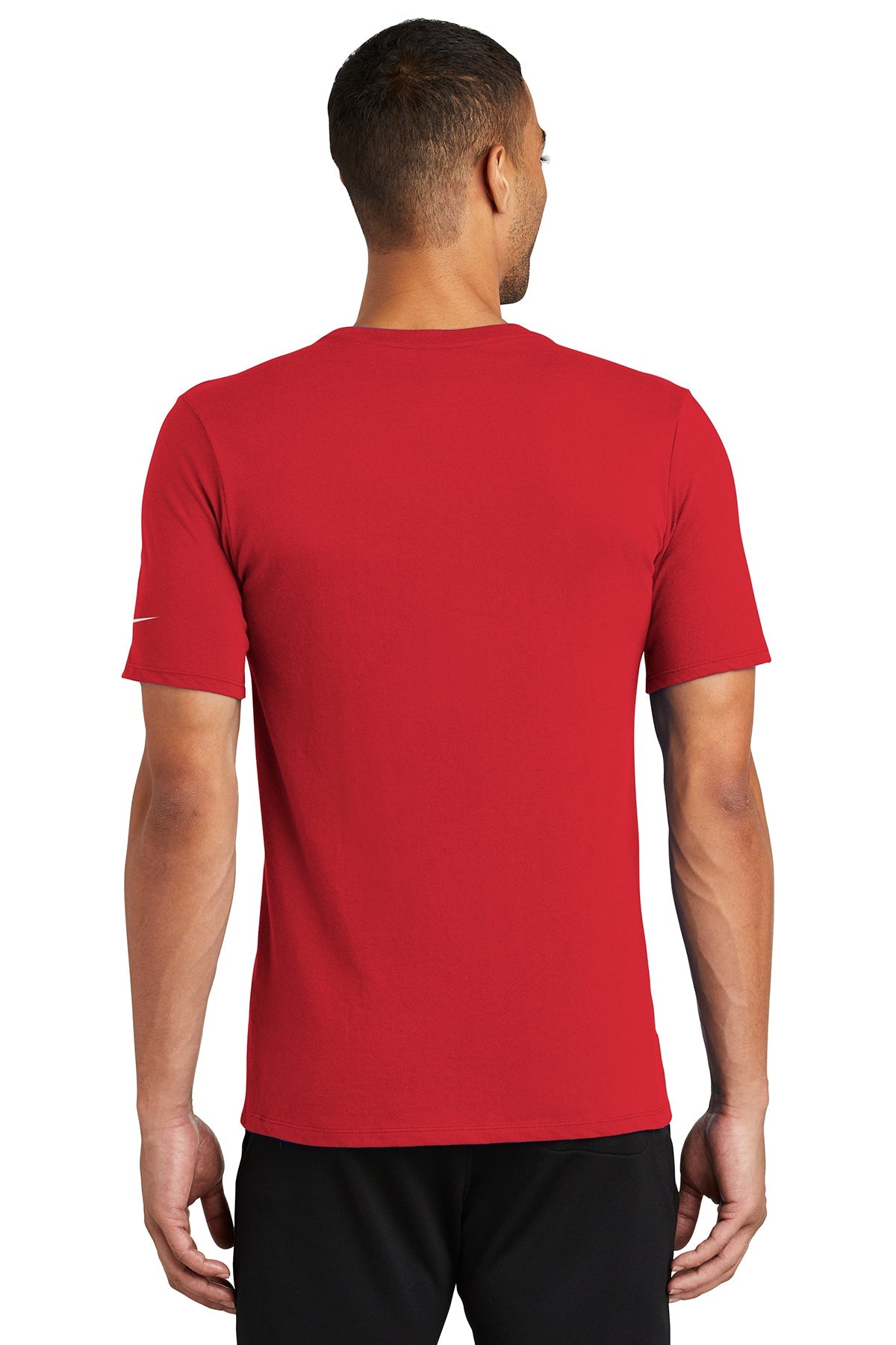 nike drifit cottonpoly tee nkbq5231 gym red