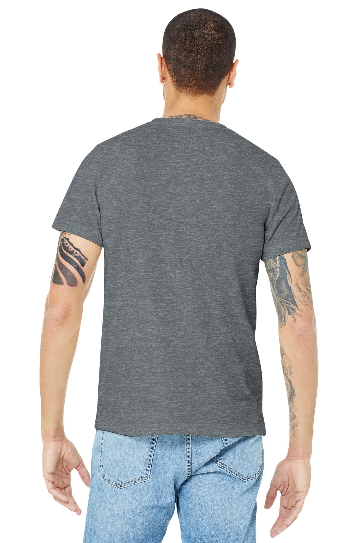 bella + canvas unisex made in the usa jersey short sleeve t-shirt 3001u athletic heather