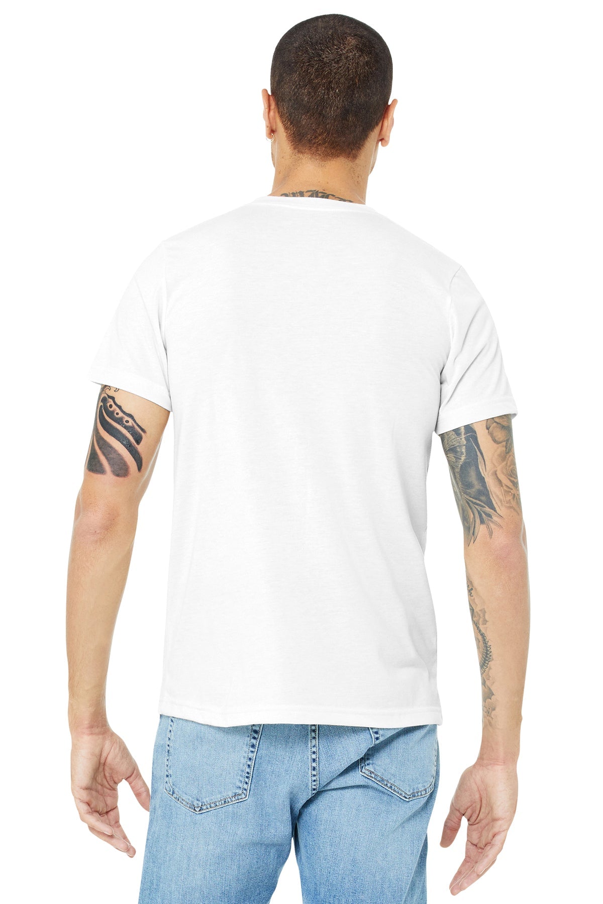 bella + canvas unisex made in the usa jersey short sleeve t-shirt 3001u white