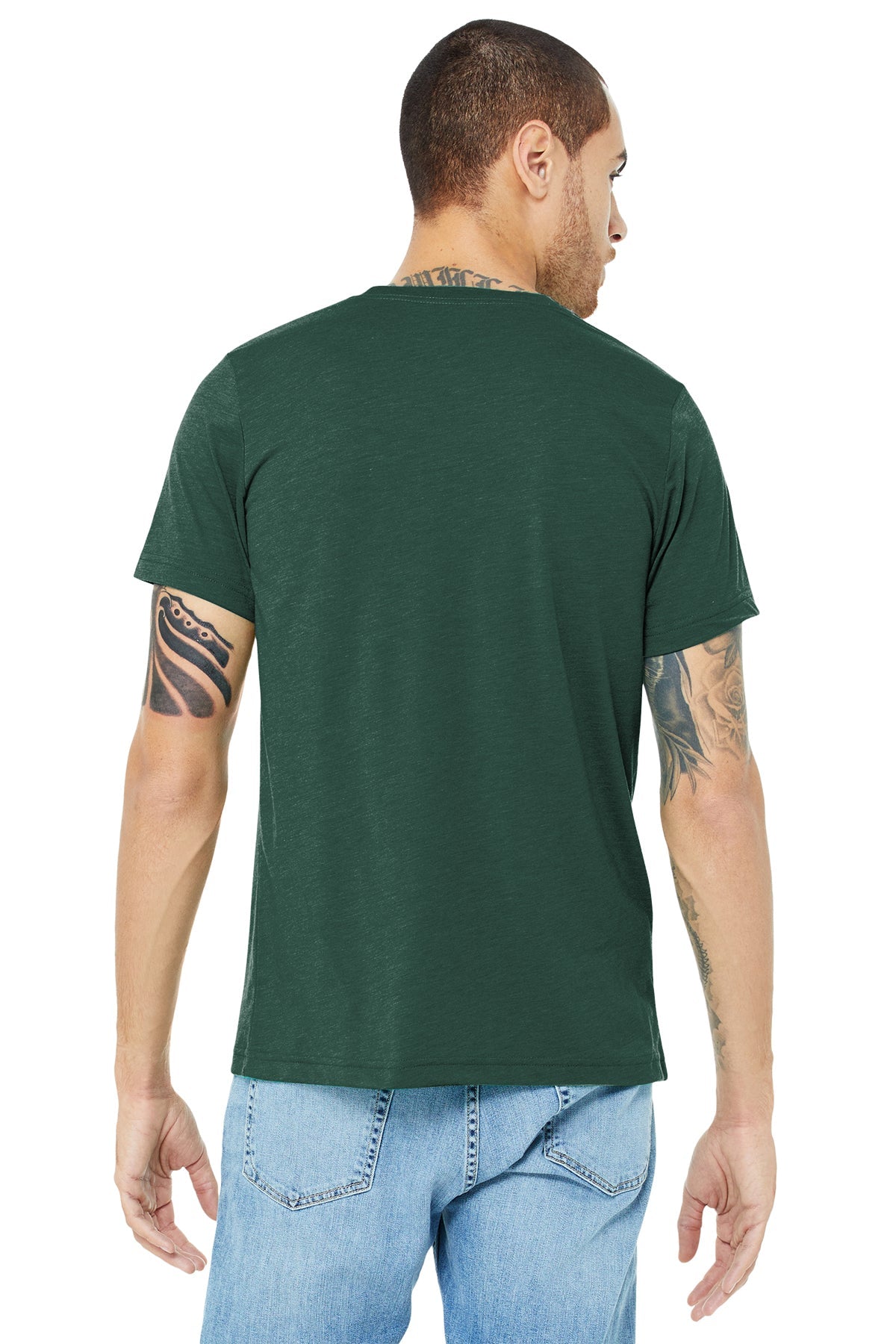 bella + canvas unisex triblend short sleeve t-shirt 3413c solid forst trbl