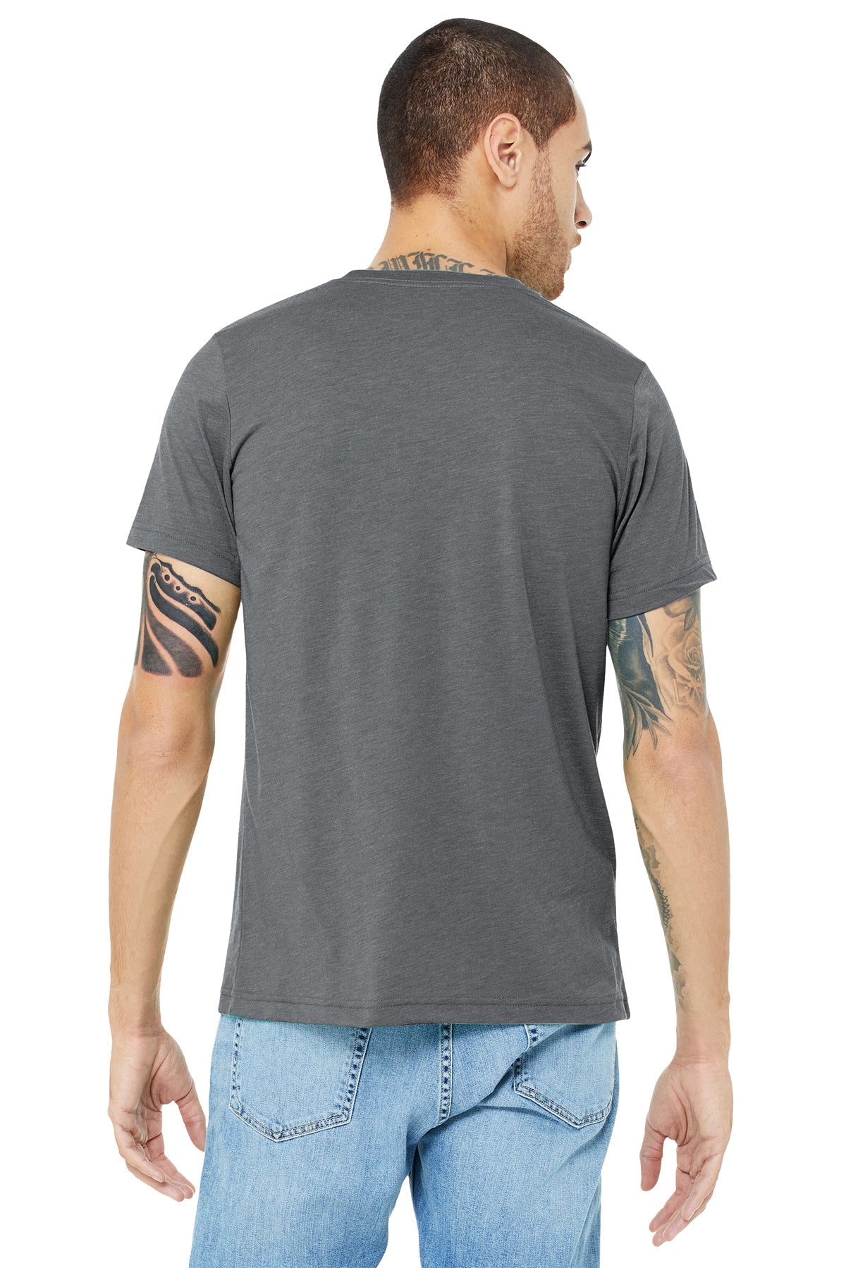 bella + canvas unisex triblend short sleeve t-shirt 3413c storm triblend
