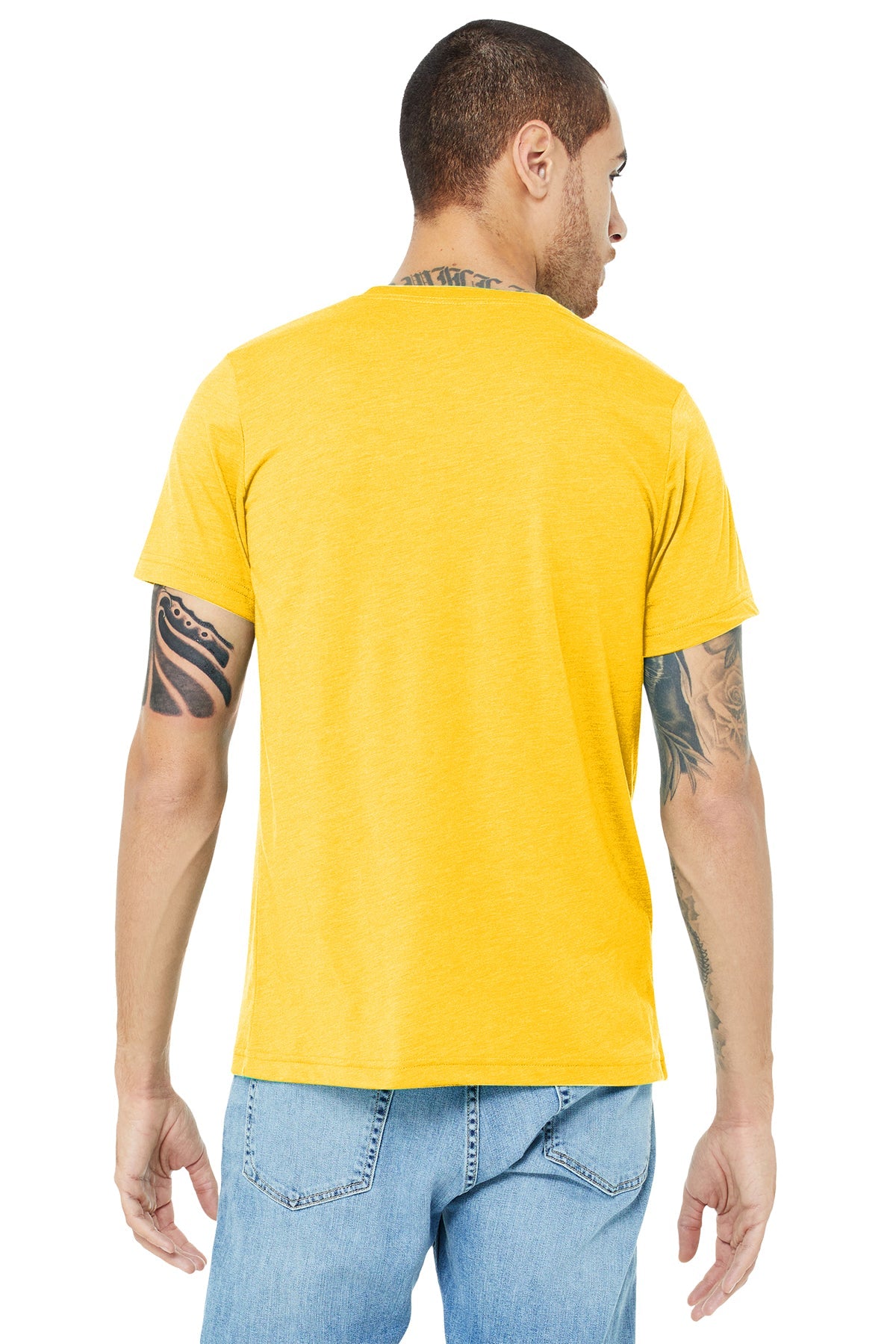 bella + canvas unisex triblend short sleeve t-shirt 3413c yllw gld trblnd