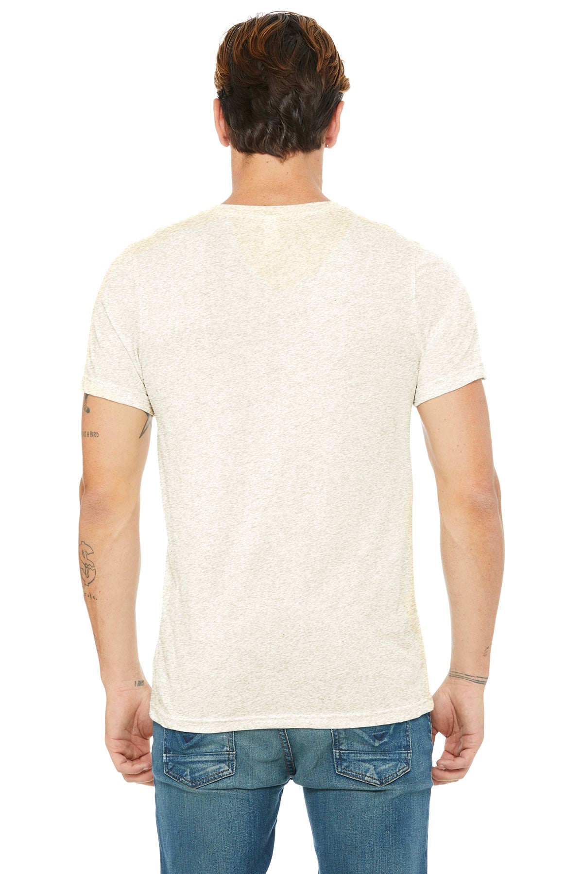 Bella Canvas Unisex Triblend V-Neck, Oatmeal [Adam Equipment]