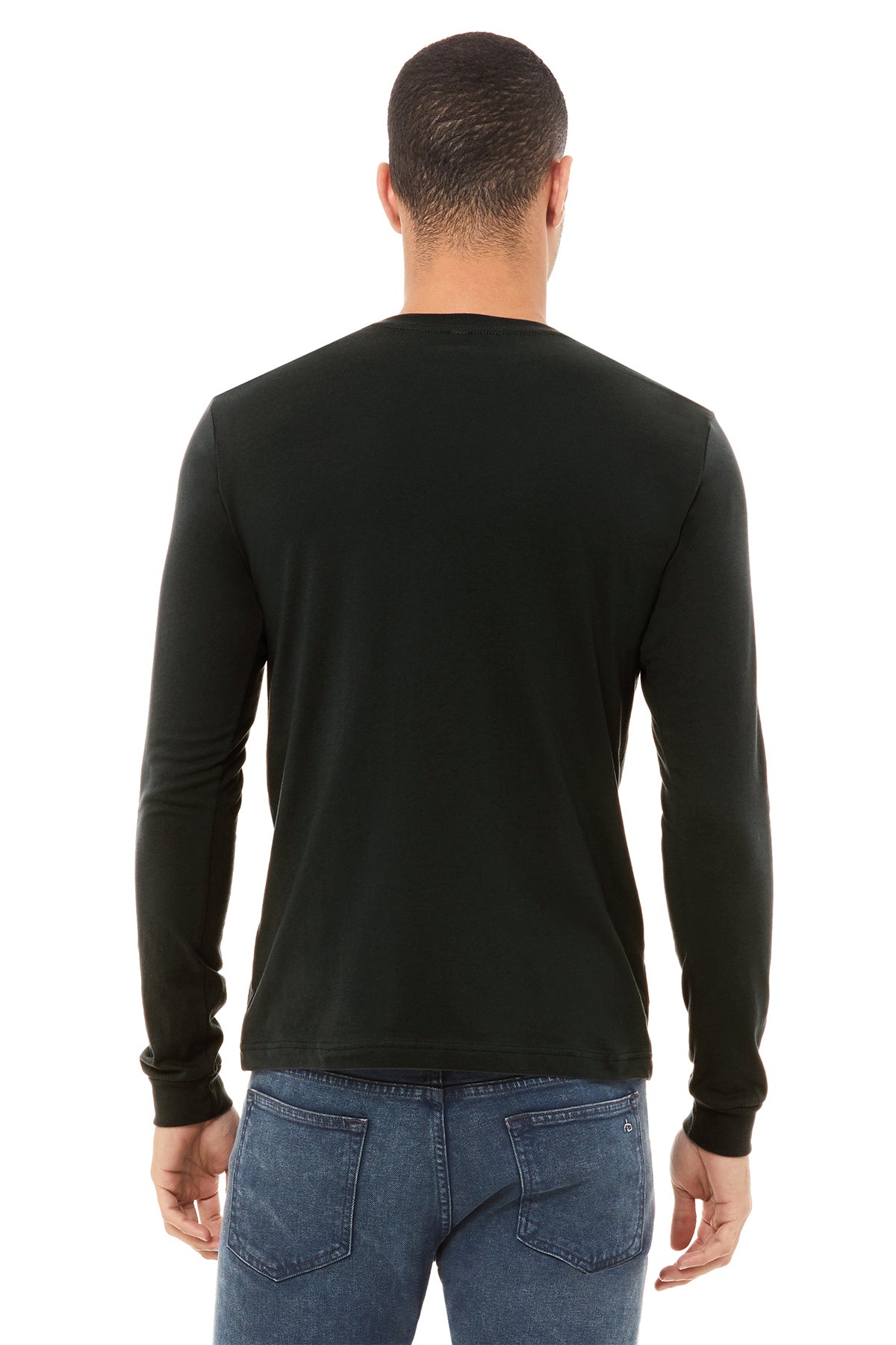 bella + canvas unisex jersey long sleeve t-shirt 3501 black