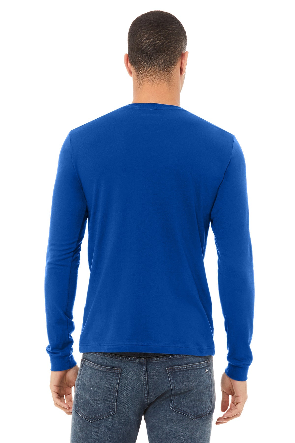 bella + canvas unisex jersey long sleeve t-shirt 3501 true royal