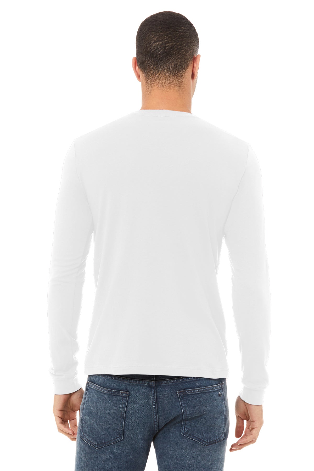 bella + canvas unisex jersey long sleeve t-shirt 3501 white