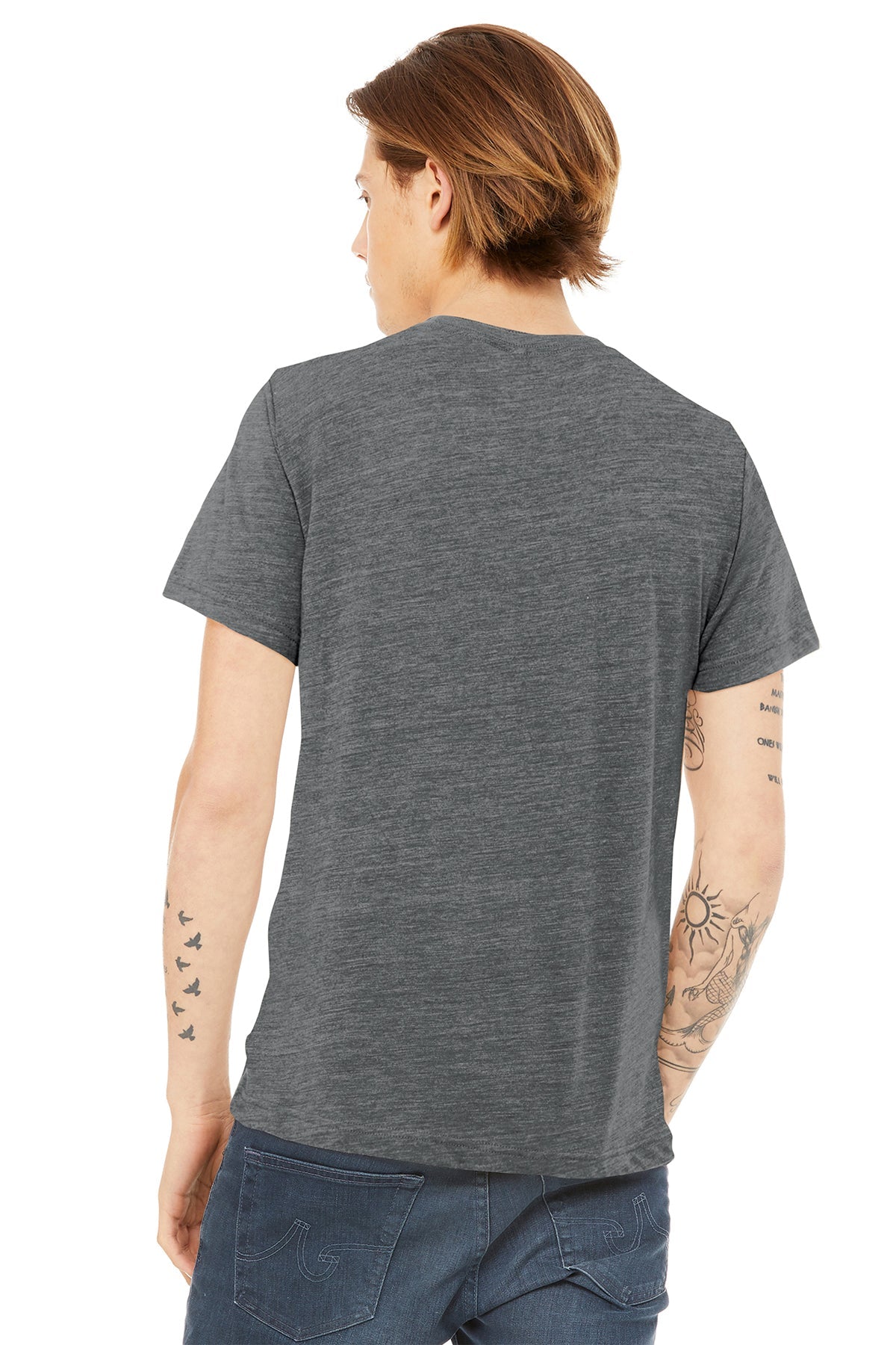 bella + canvas unisex poly-cotton short sleeve t-shirt 3650 asphalt slub