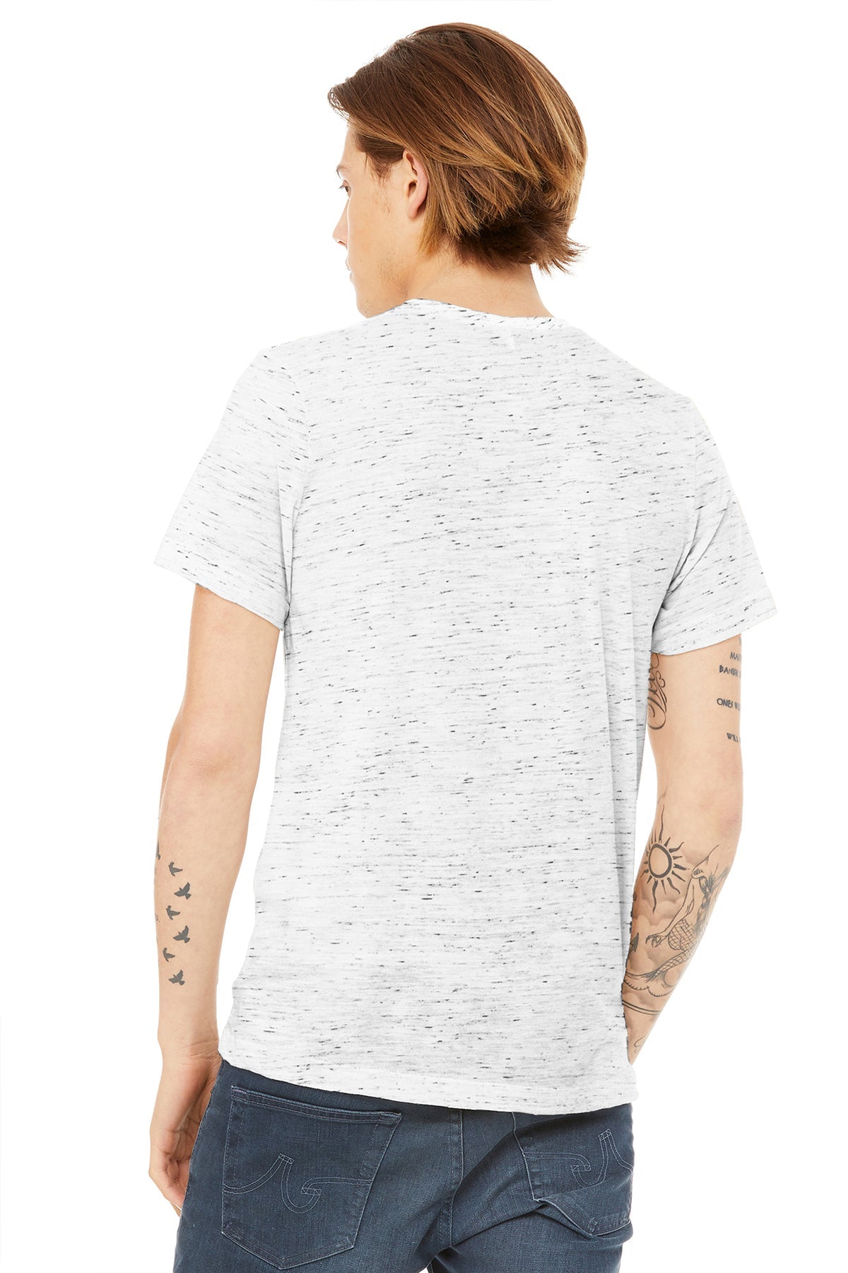 bella + canvas unisex poly-cotton short sleeve t-shirt 3650 white marble