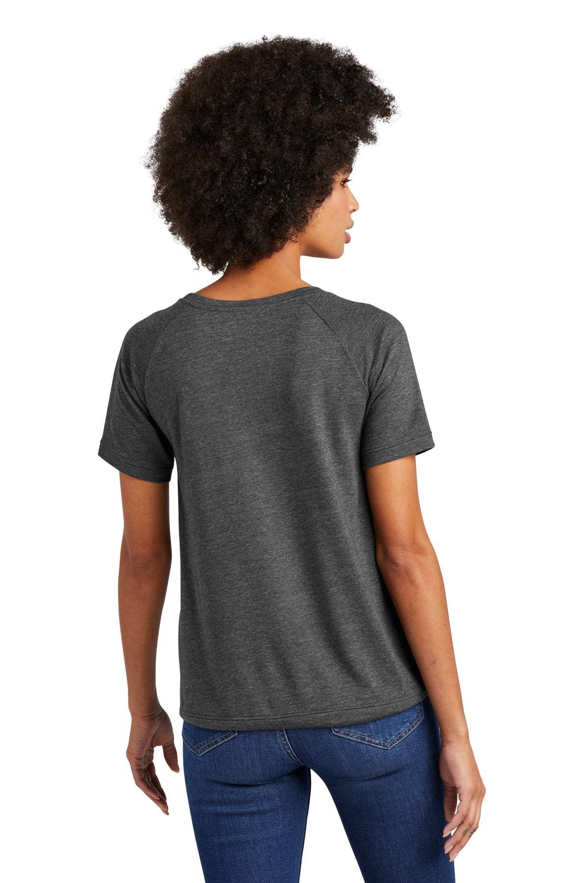 New Era Ladies Tri-Blend Performance Printed Tee's, Dark Graphite