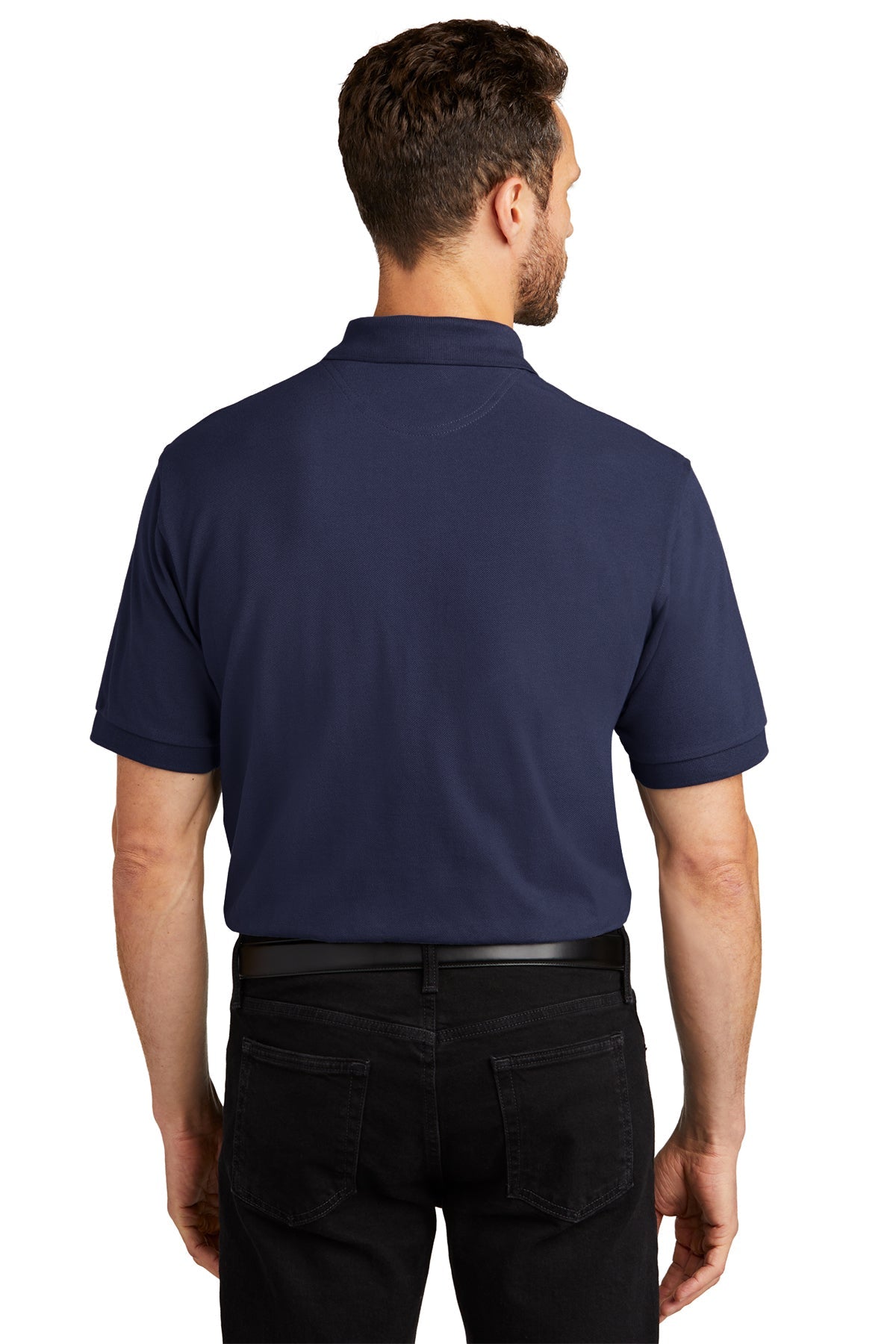 port authority_k420 _navy_company_logo_polos