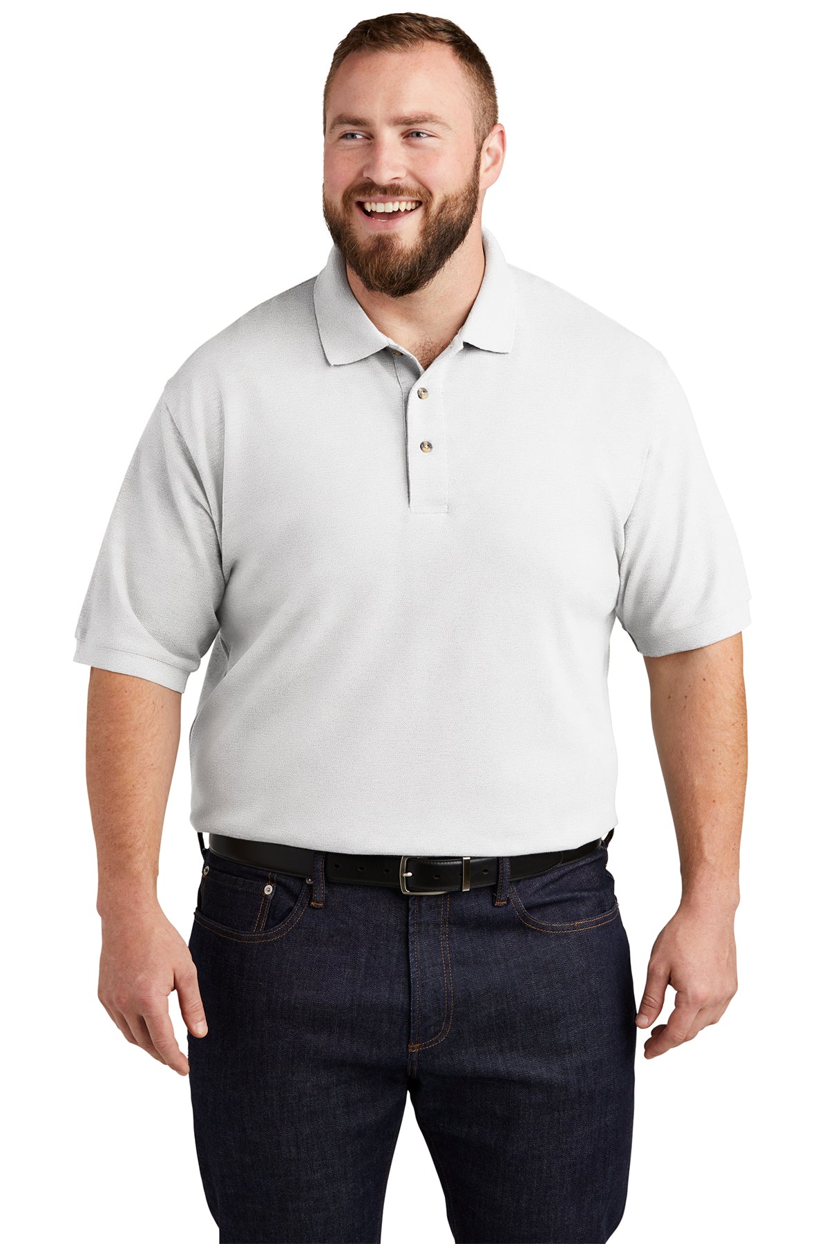 port authority_k420 _white_company_logo_polos