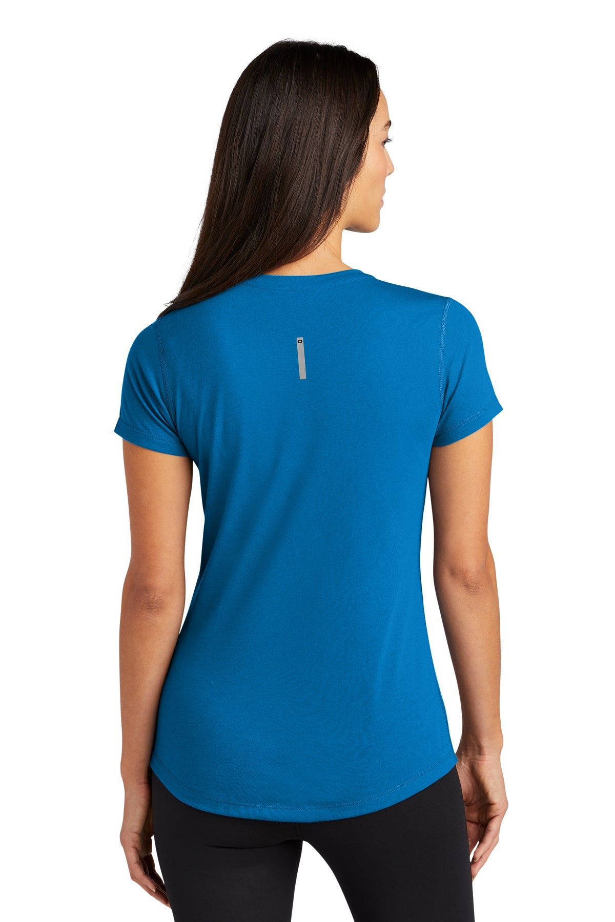 ogio endurance ladies peak v neck tee loe337 bolt blue