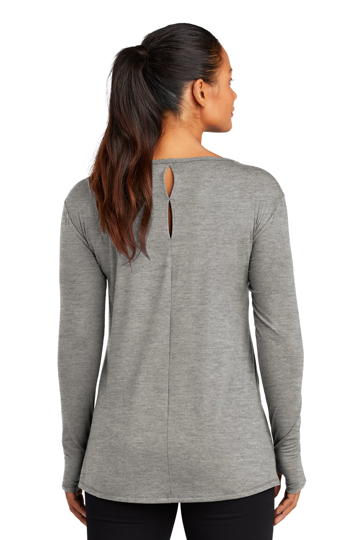 OGIO Ladies Luuma Long Sleeve Customized Tunics, Petrol Grey [Shelter of Flint]
