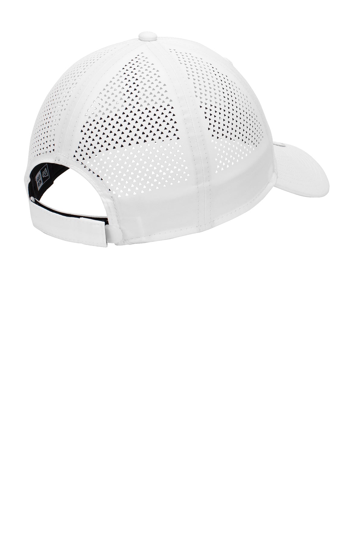 New Era Perforated Performance Custom Caps, White