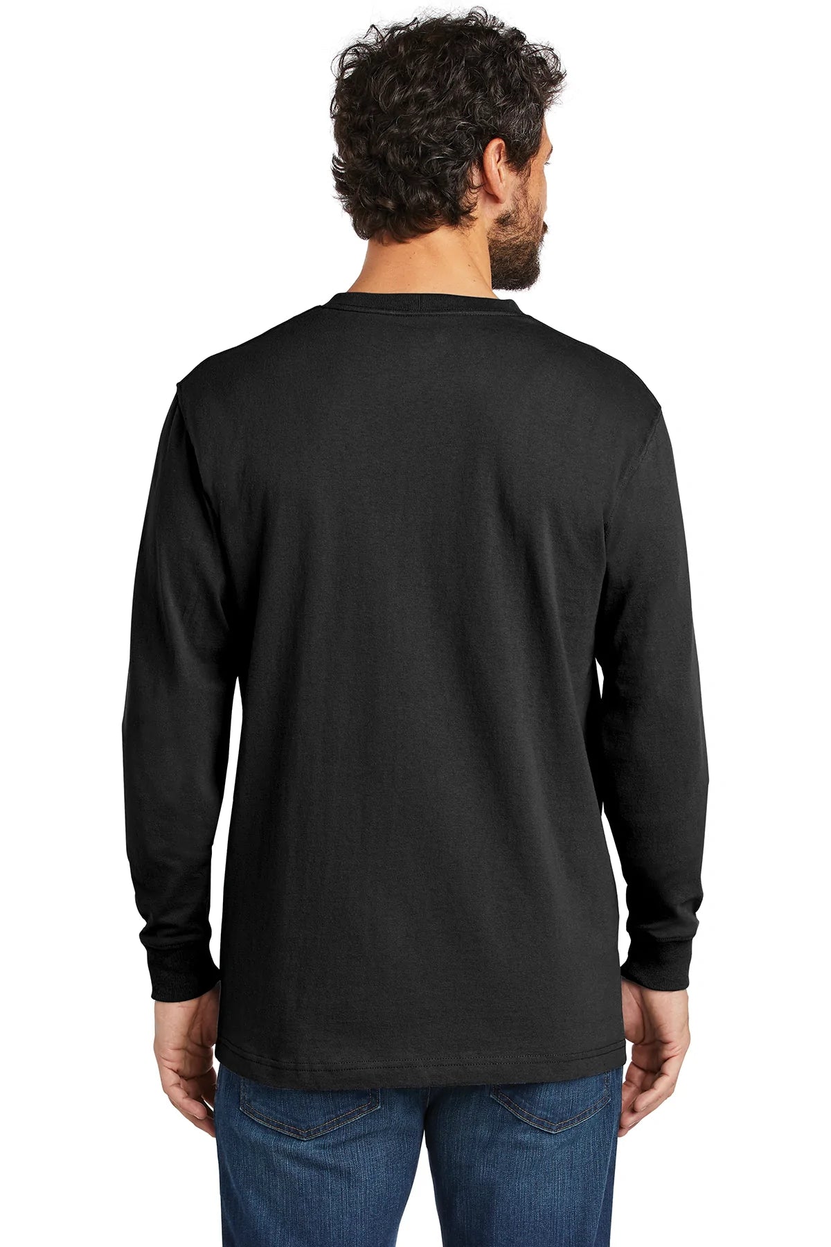 carhartt workwear pocket long sleeve t-shirt ctk126 black