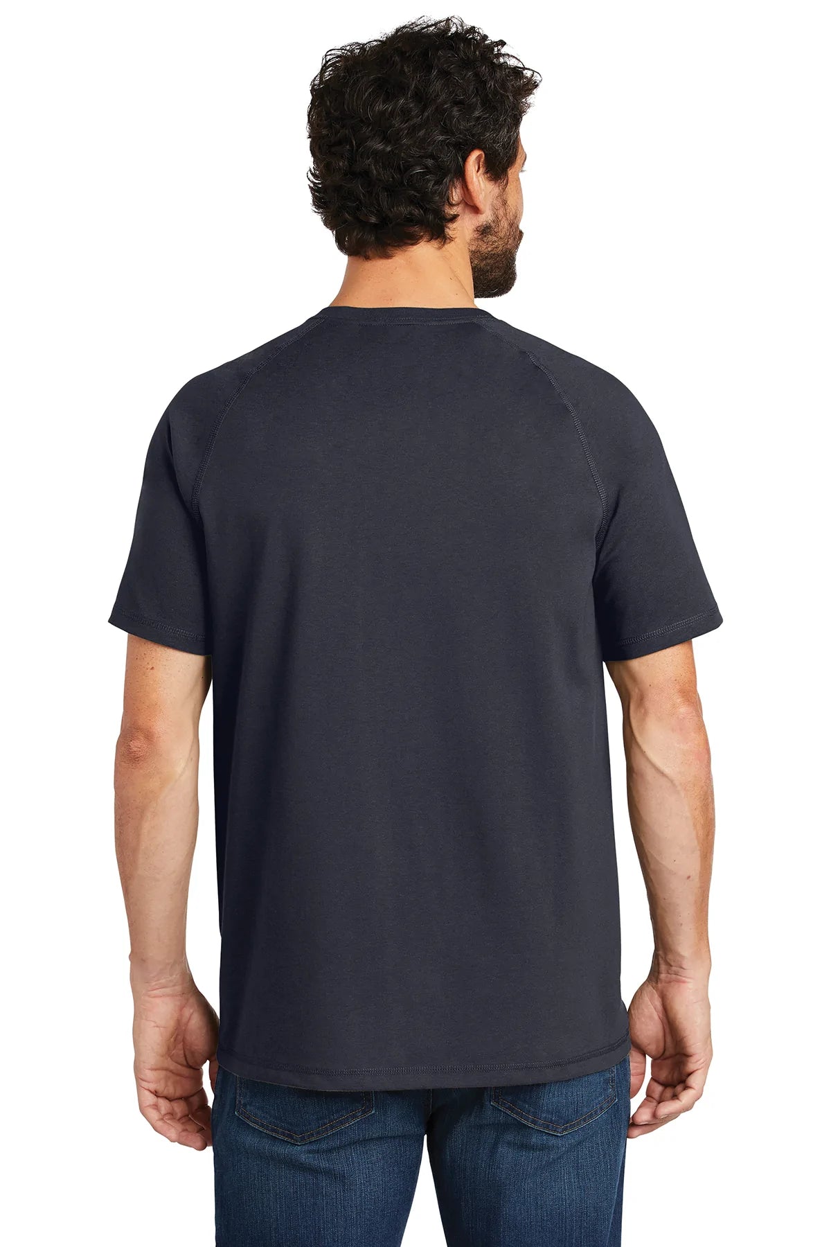 carhartt force cotton delmont short sleeve t-shirt ct100410 navy