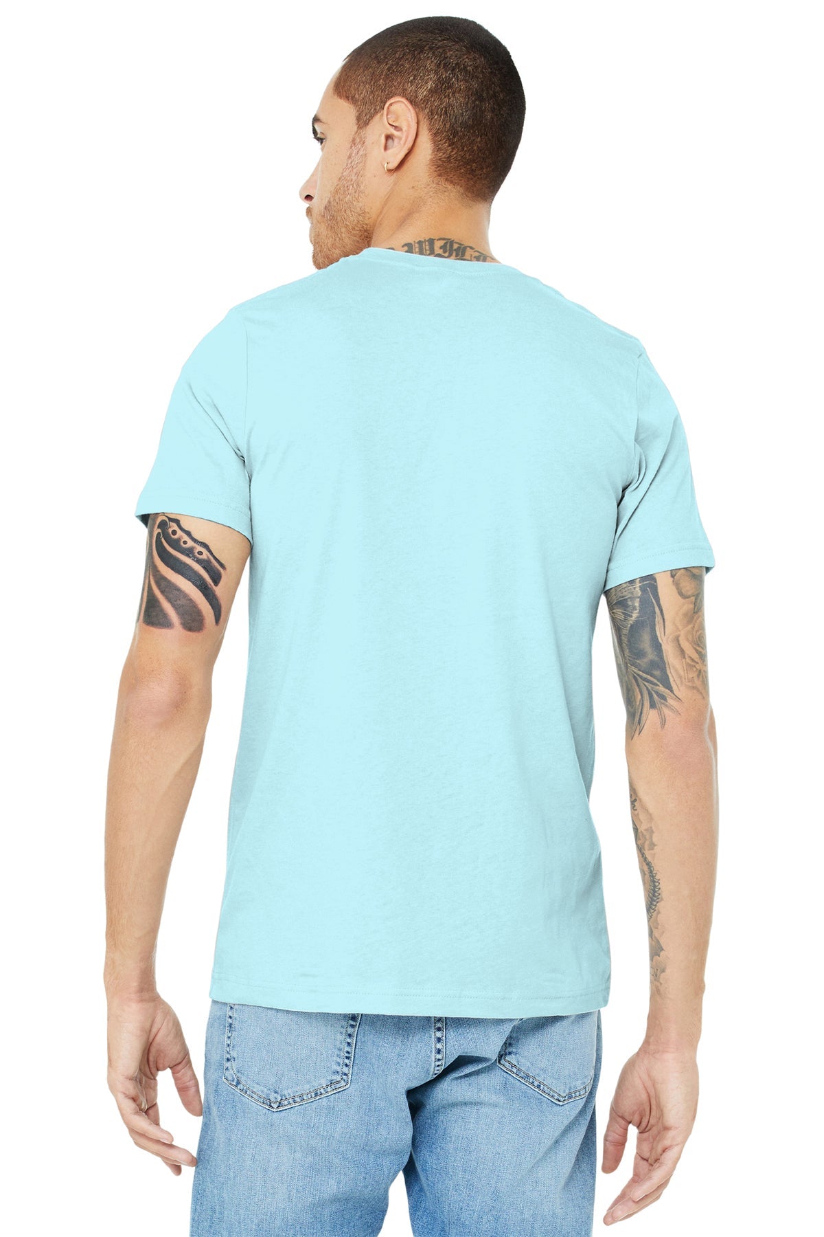 bella + canvas unisex jersey short sleeve t-shirt 3001c heather ice blue